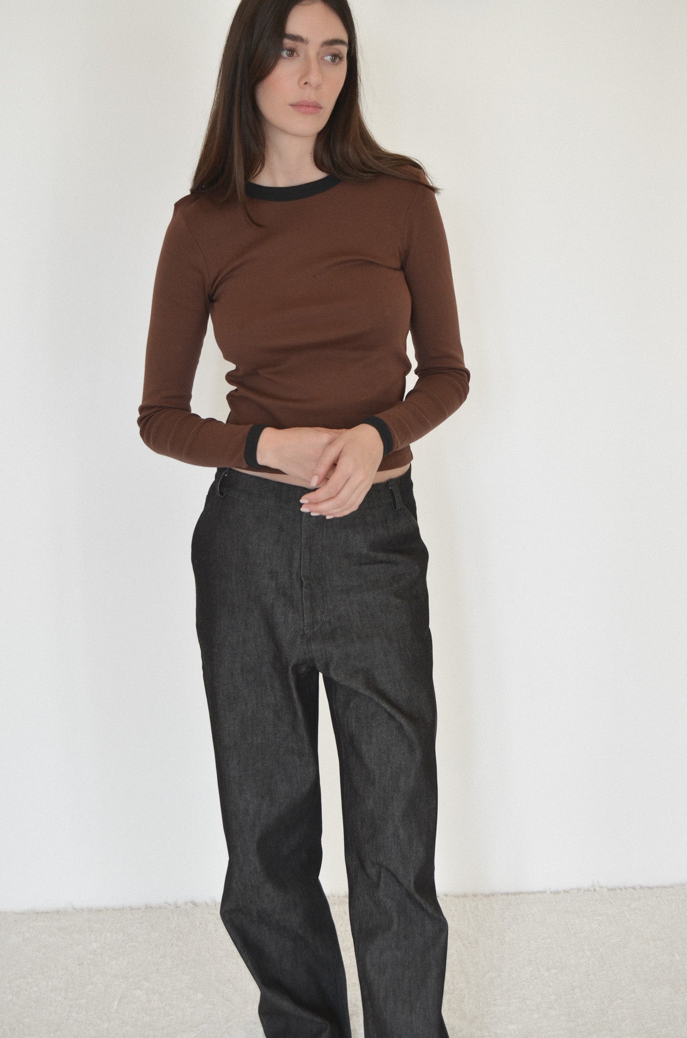 June Longsleeve - Brown/Black