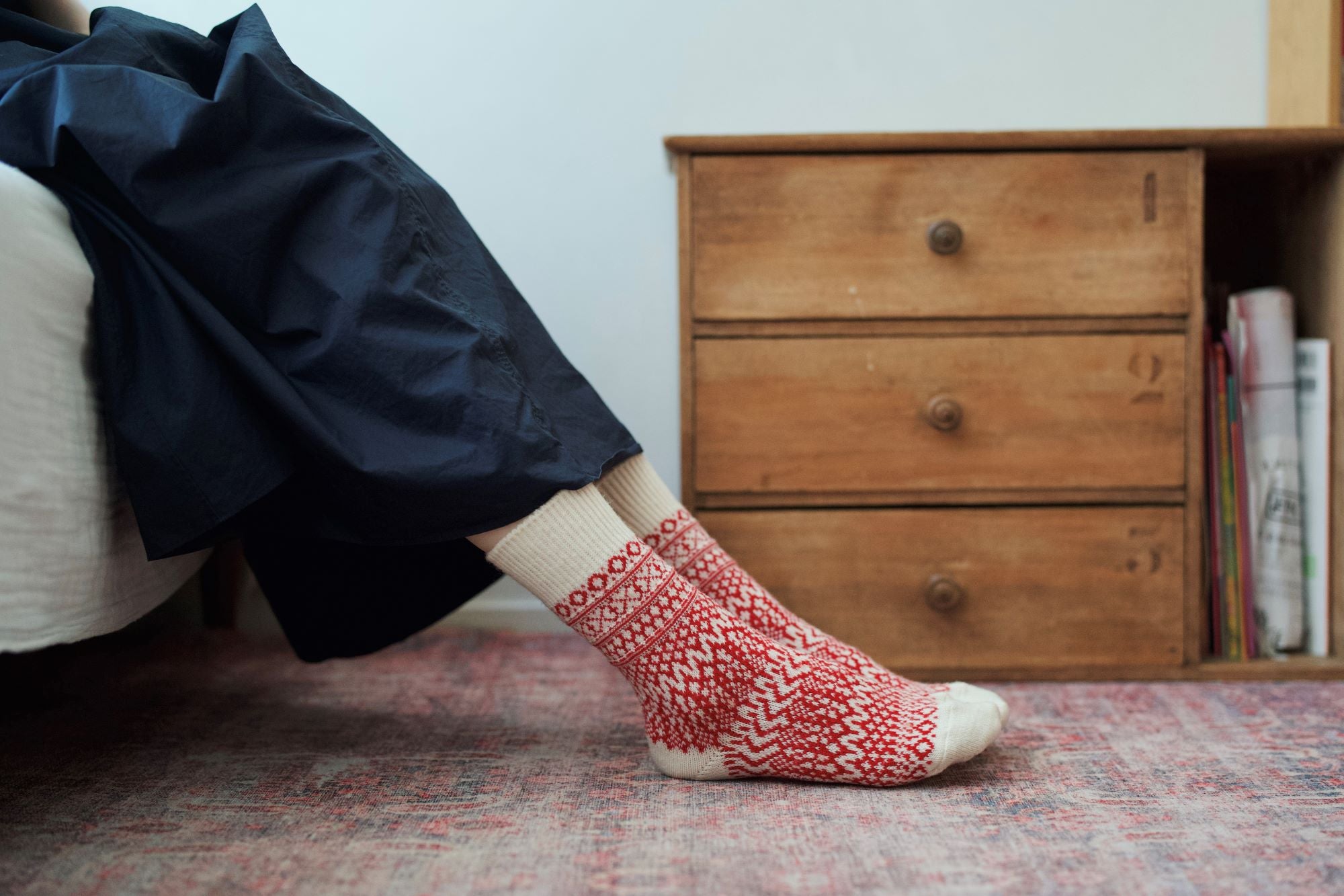 NISHIGUCHI KUTSUSHITA - Wool Jaquard Socks