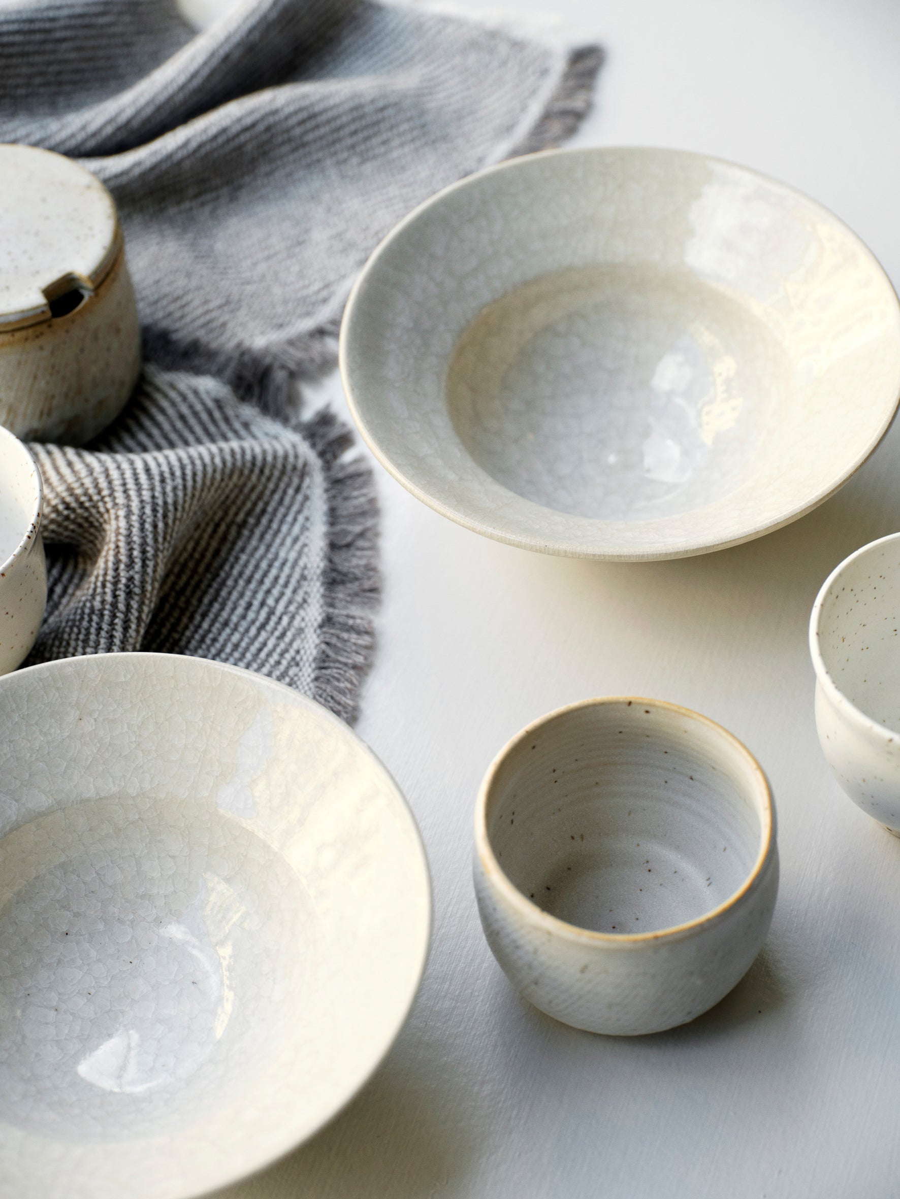 Crackle Bowls - Off-White