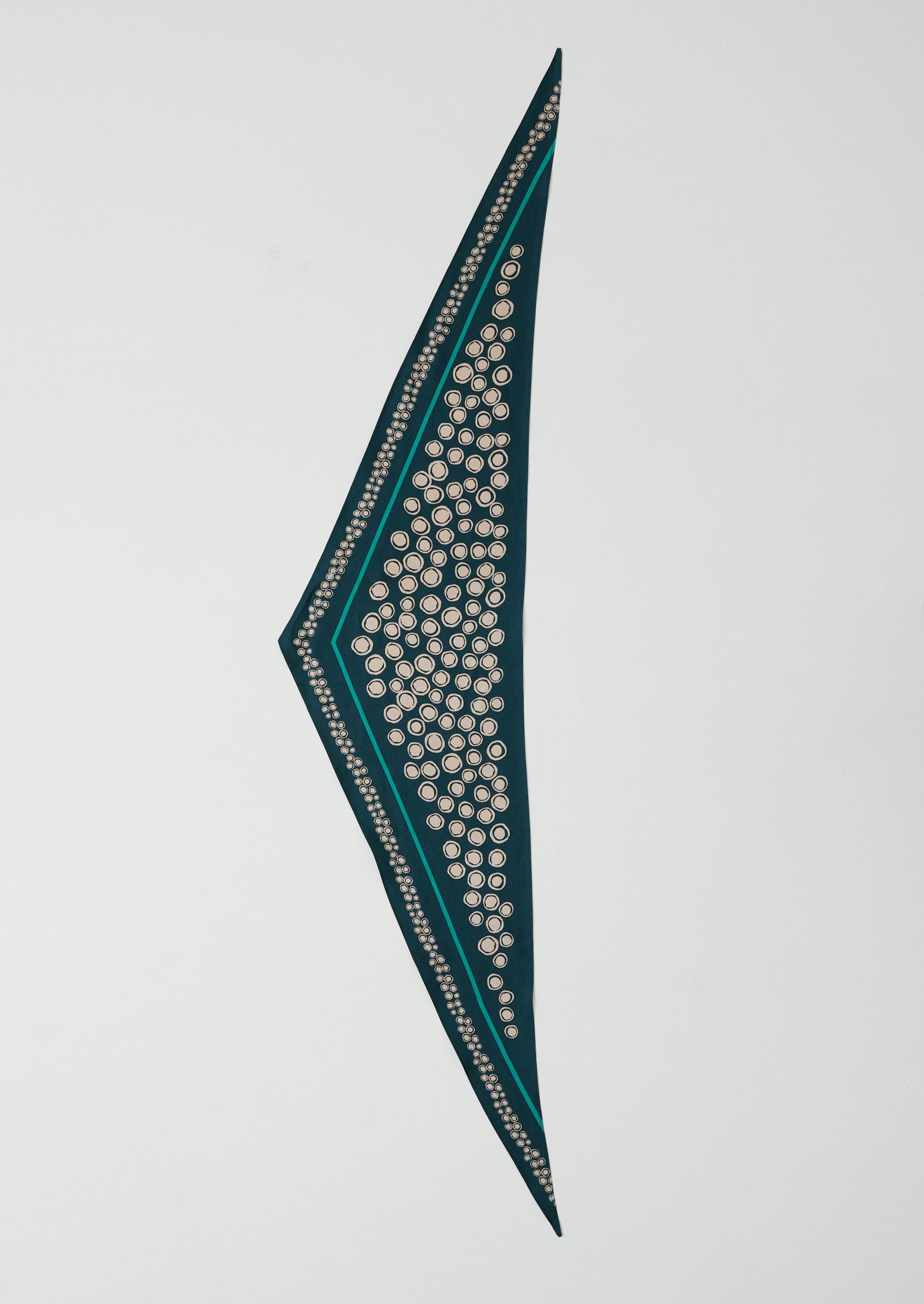 TOAST - Spotted Carapace Print Silk Bandana - BEETLE GREEN