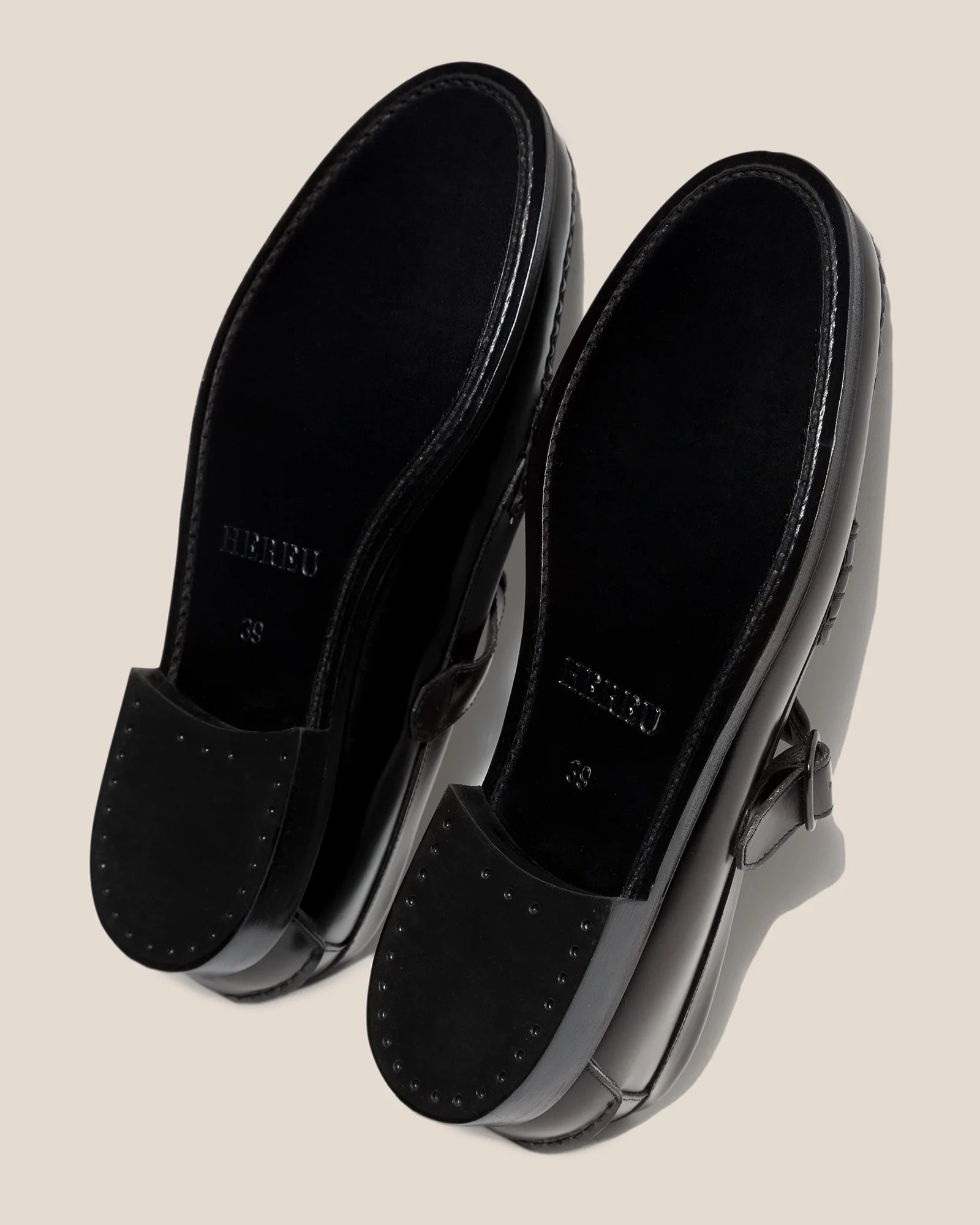 HEREU - ALBER - T-BAR LOAFER -BLACK