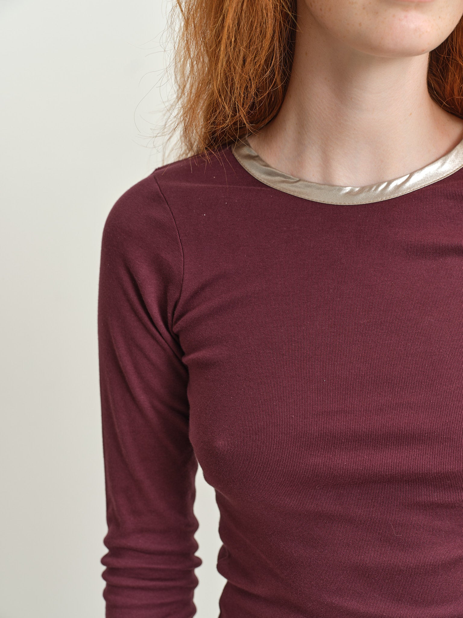 Noel Longsleeve with Silk - burgundy