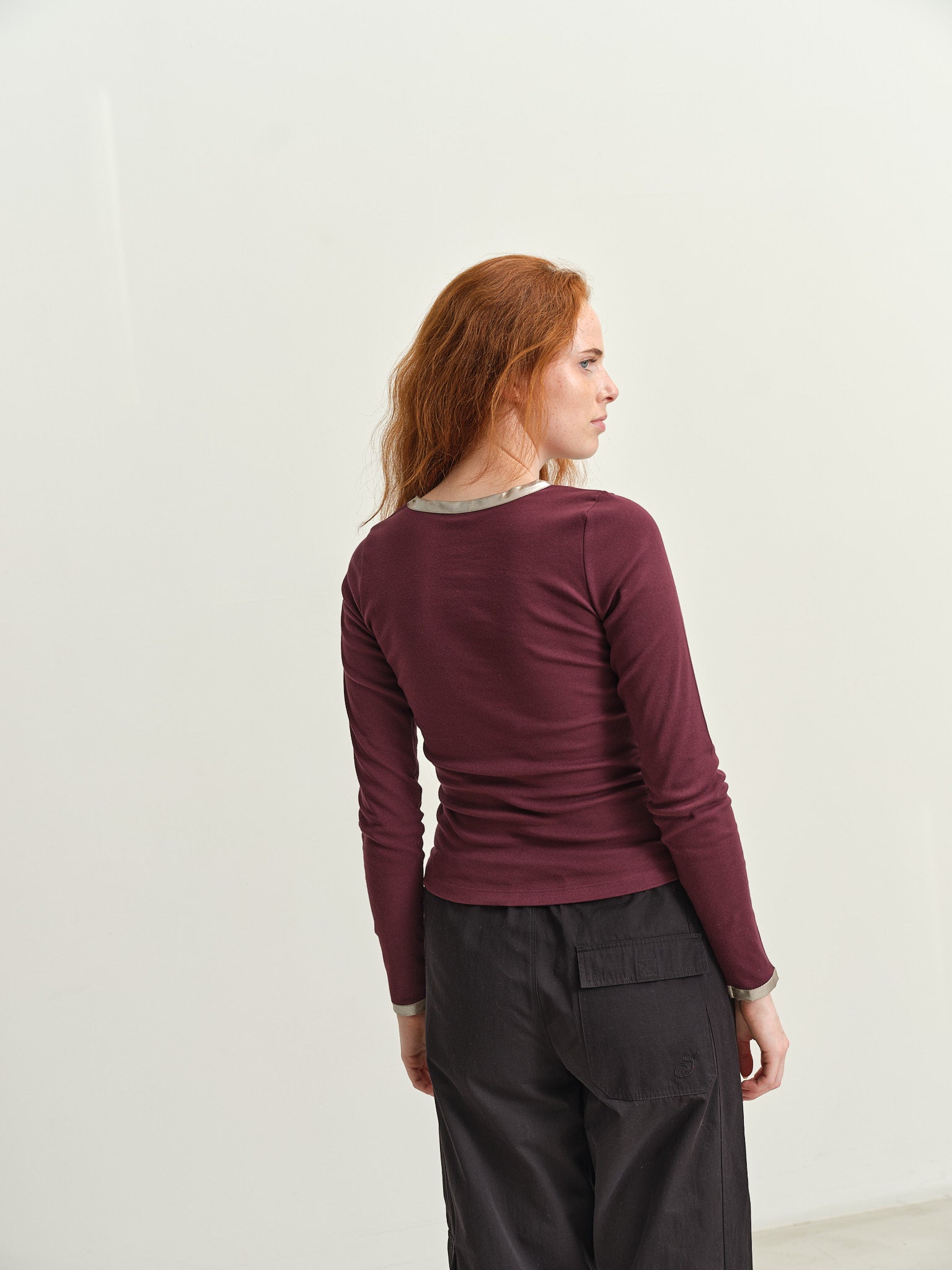 Noel Longsleeve with Silk - burgundy