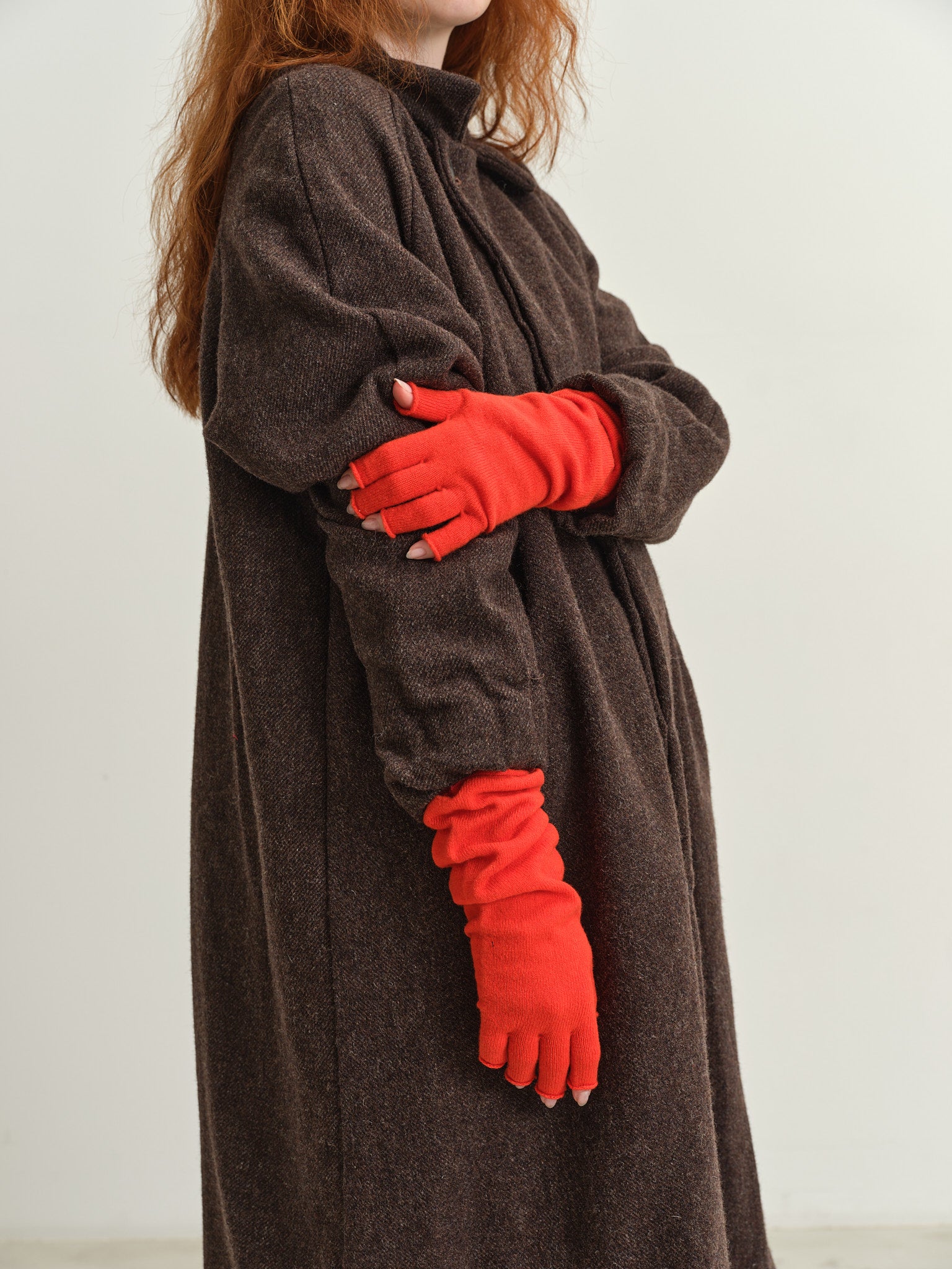 Merino Wool Tipless Long Gloves