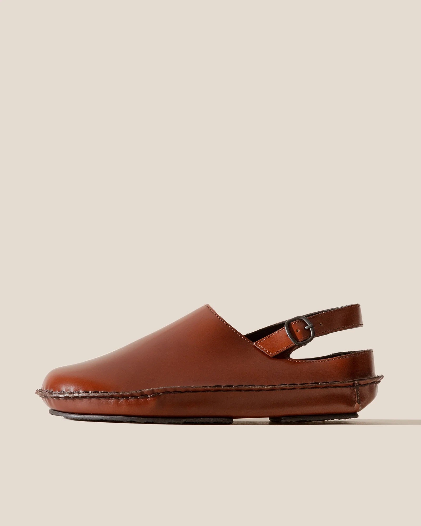 HEREU アンクルストラップシューズ 38 HEREU - CARGOL - Whipstitched Slingback Clog - TAN - tété