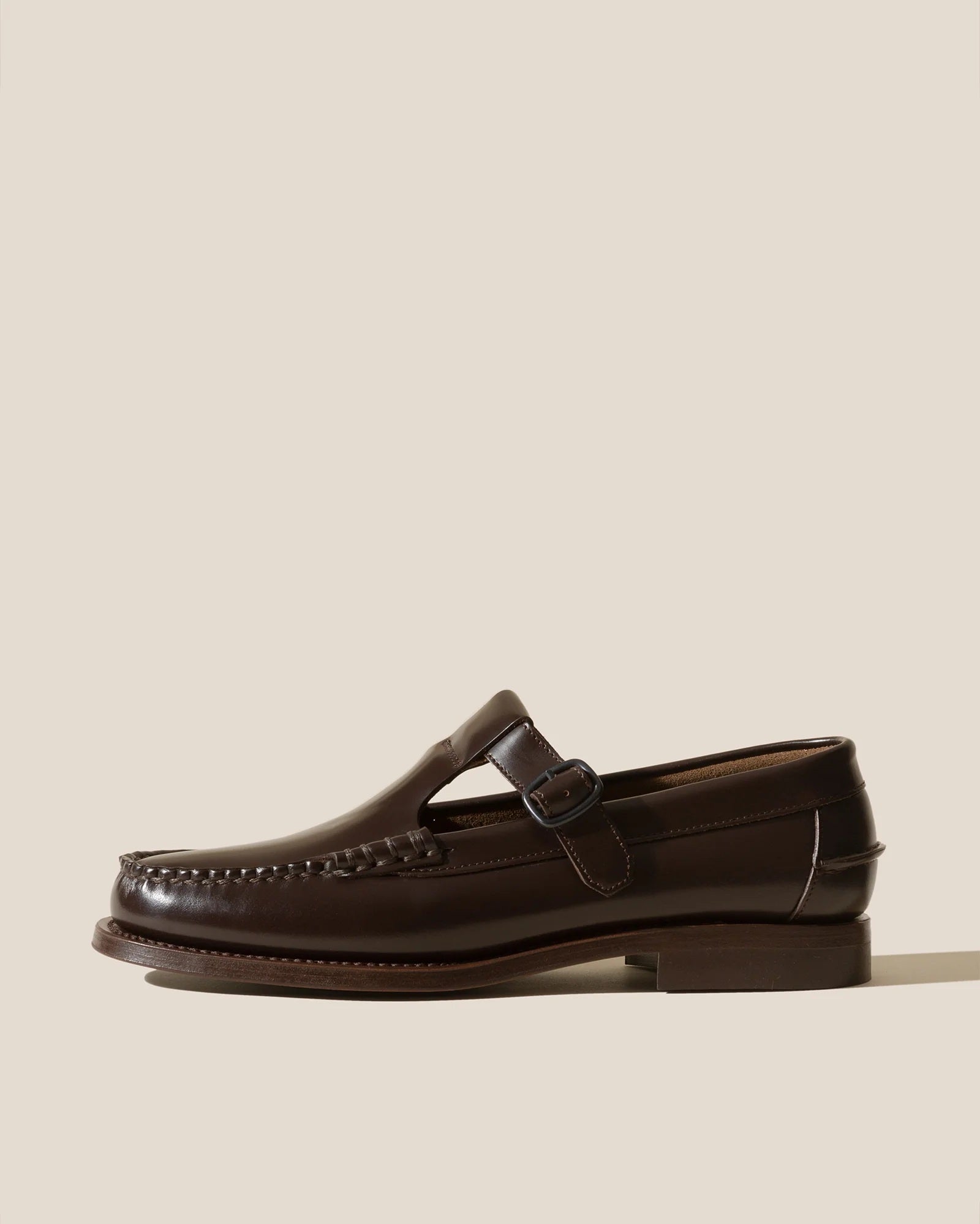 HEREU - ALBER - T-BAR LOAFER -DARK BROWN