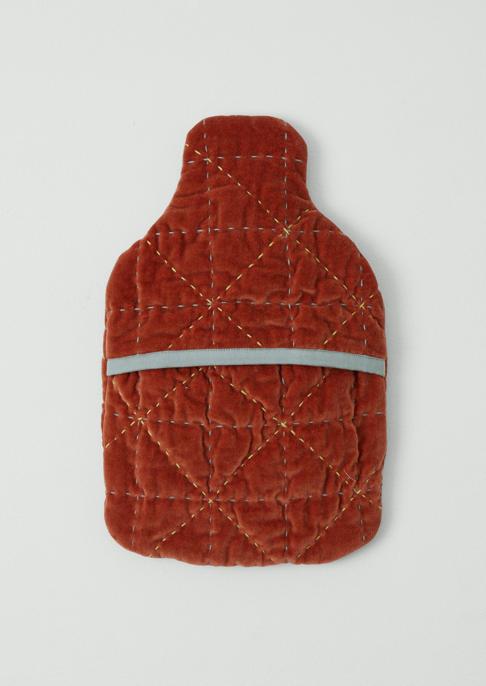 TOAST - QUILTED VELVET HOT WATER BOTTLE COVER - CORALITE