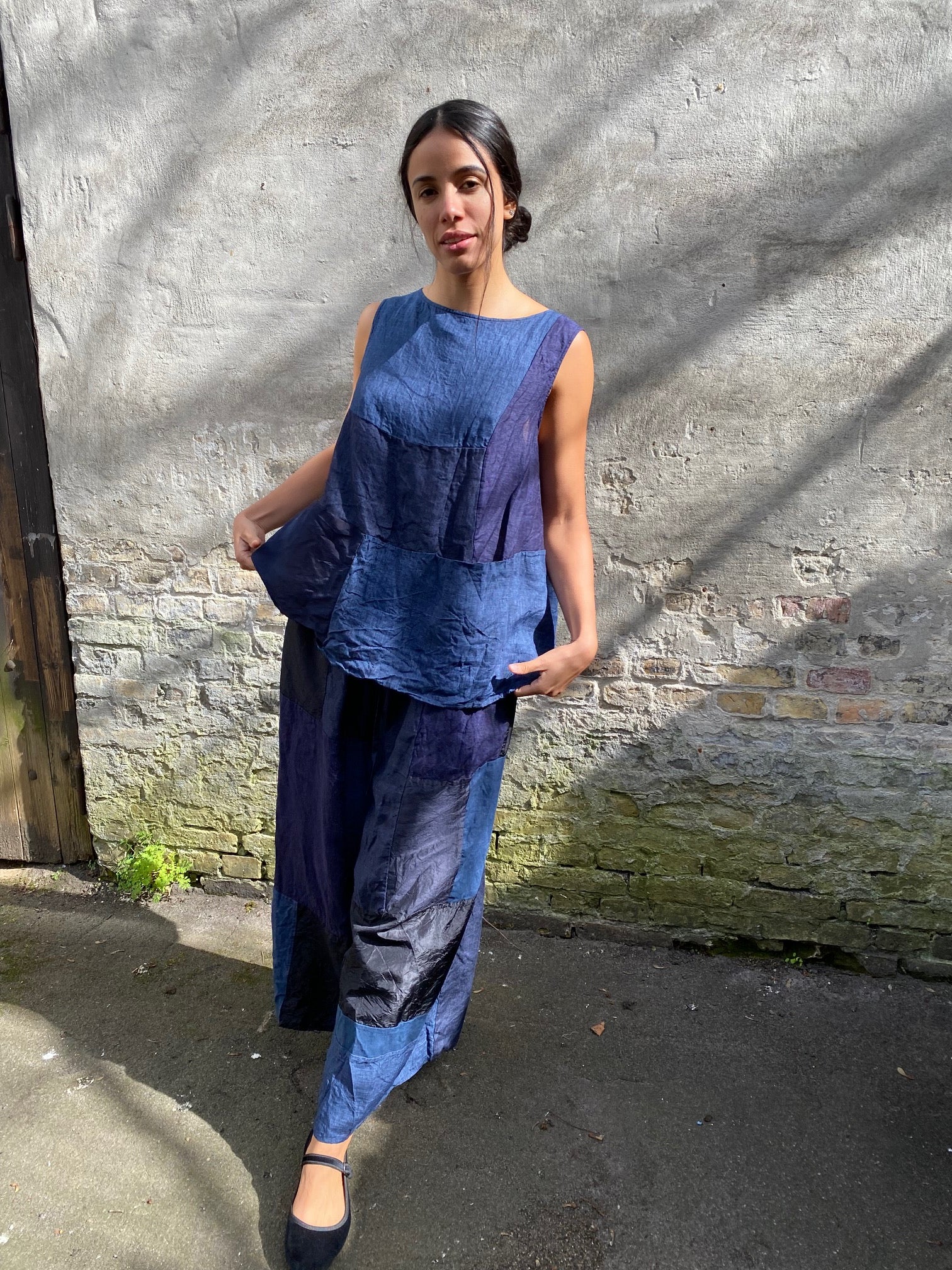 RISA NAKAMURA - MATSUKAZE PATCHWORK NO-SLEEVE TOP