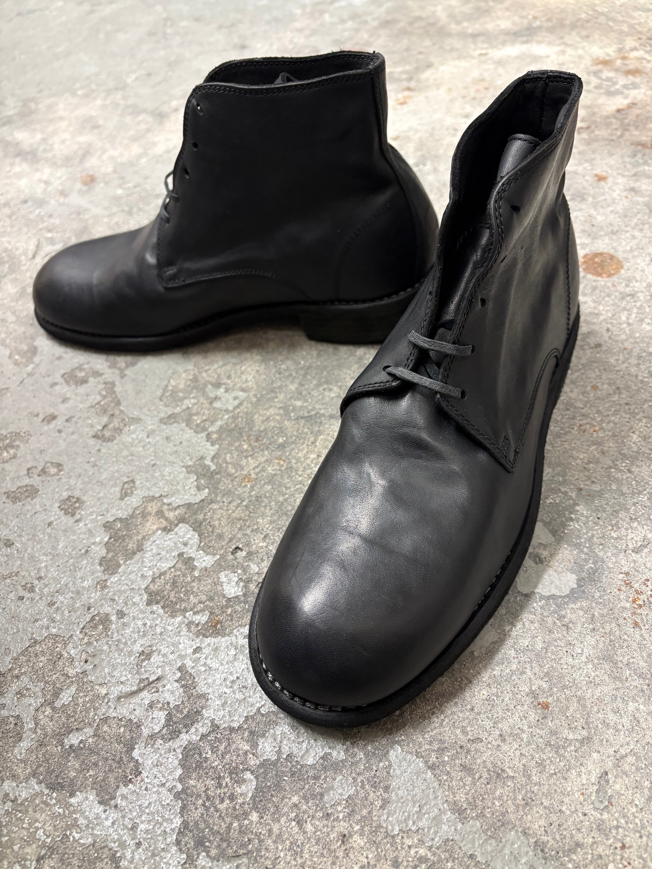 Laced Up Boots - 993X -Soft Horse Full Grain - BLKT