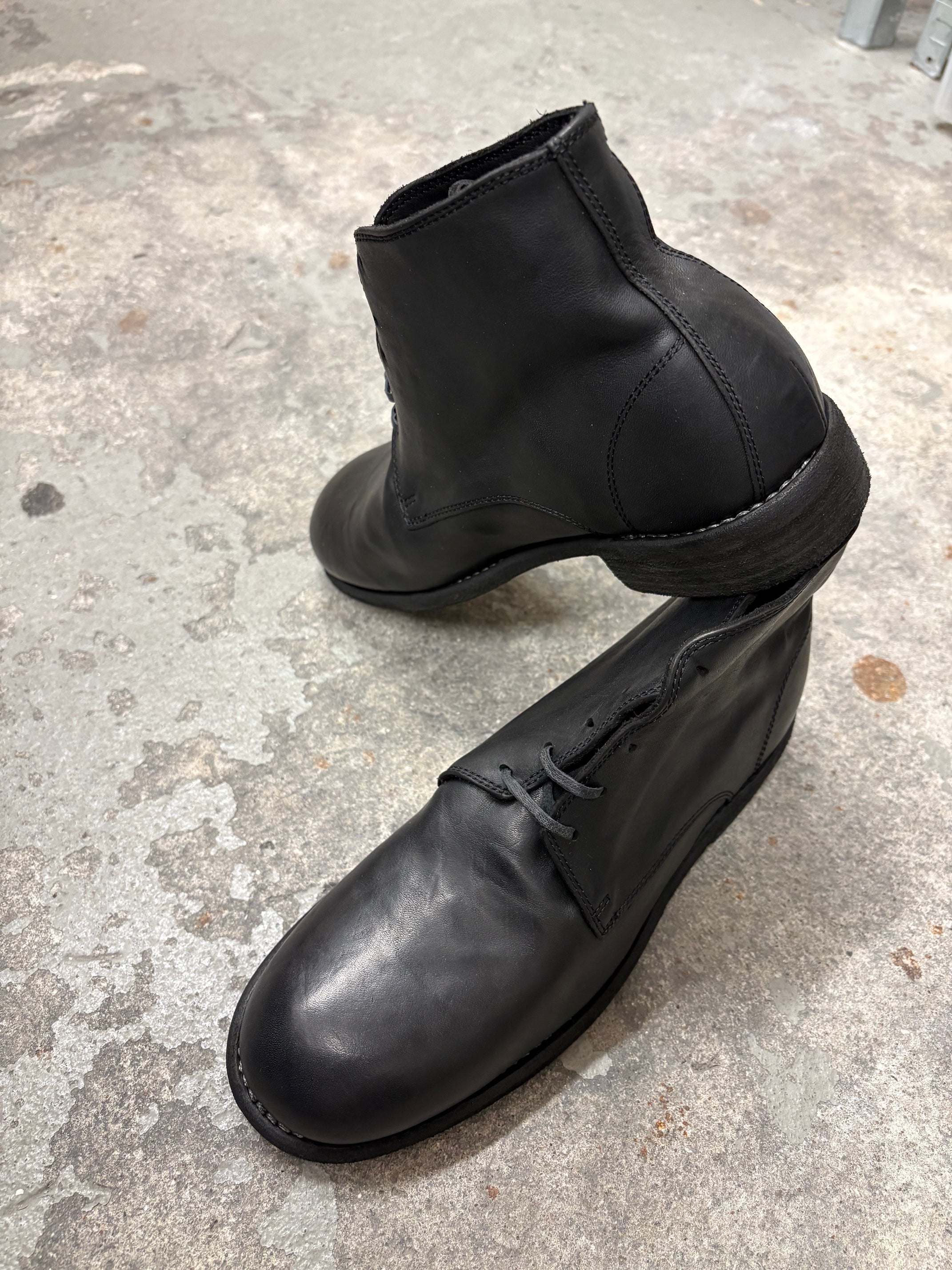 Laced Up Boots - 993X -Soft Horse Full Grain - BLKT