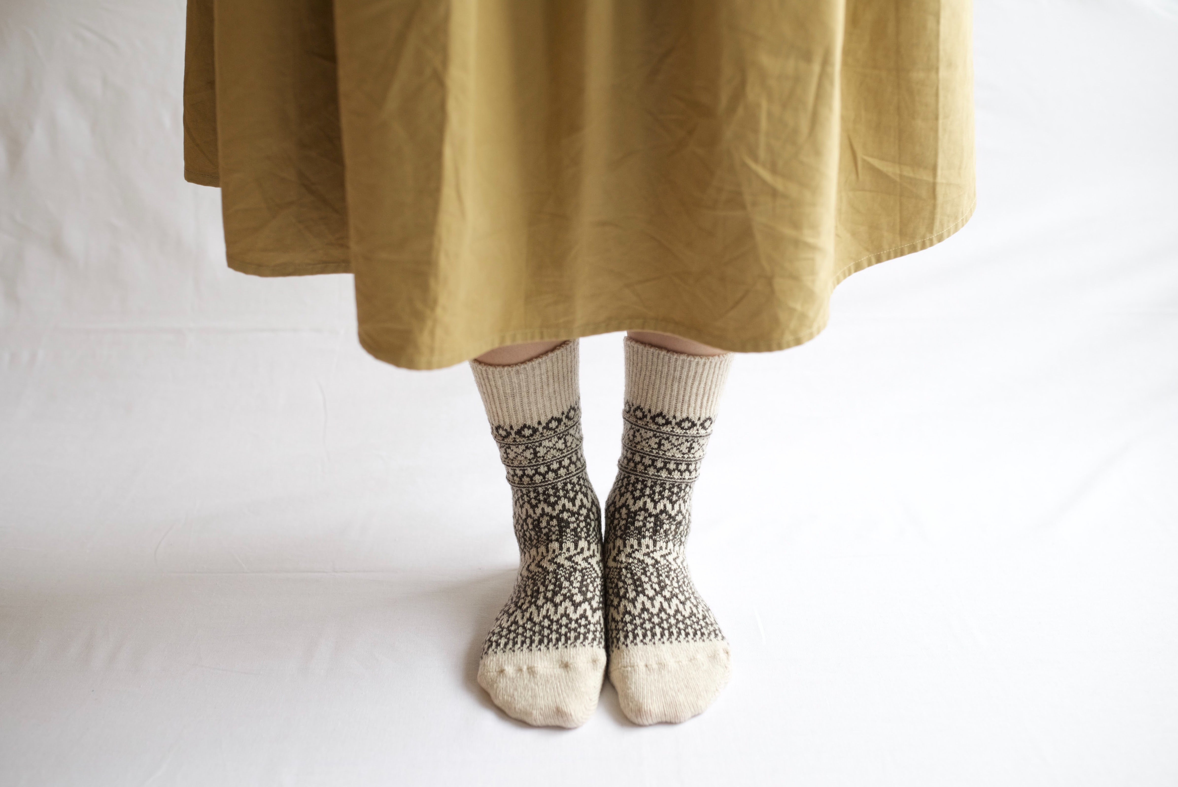 NISHIGUCHI KUTSUSHITA - Wool Jaquard Socks