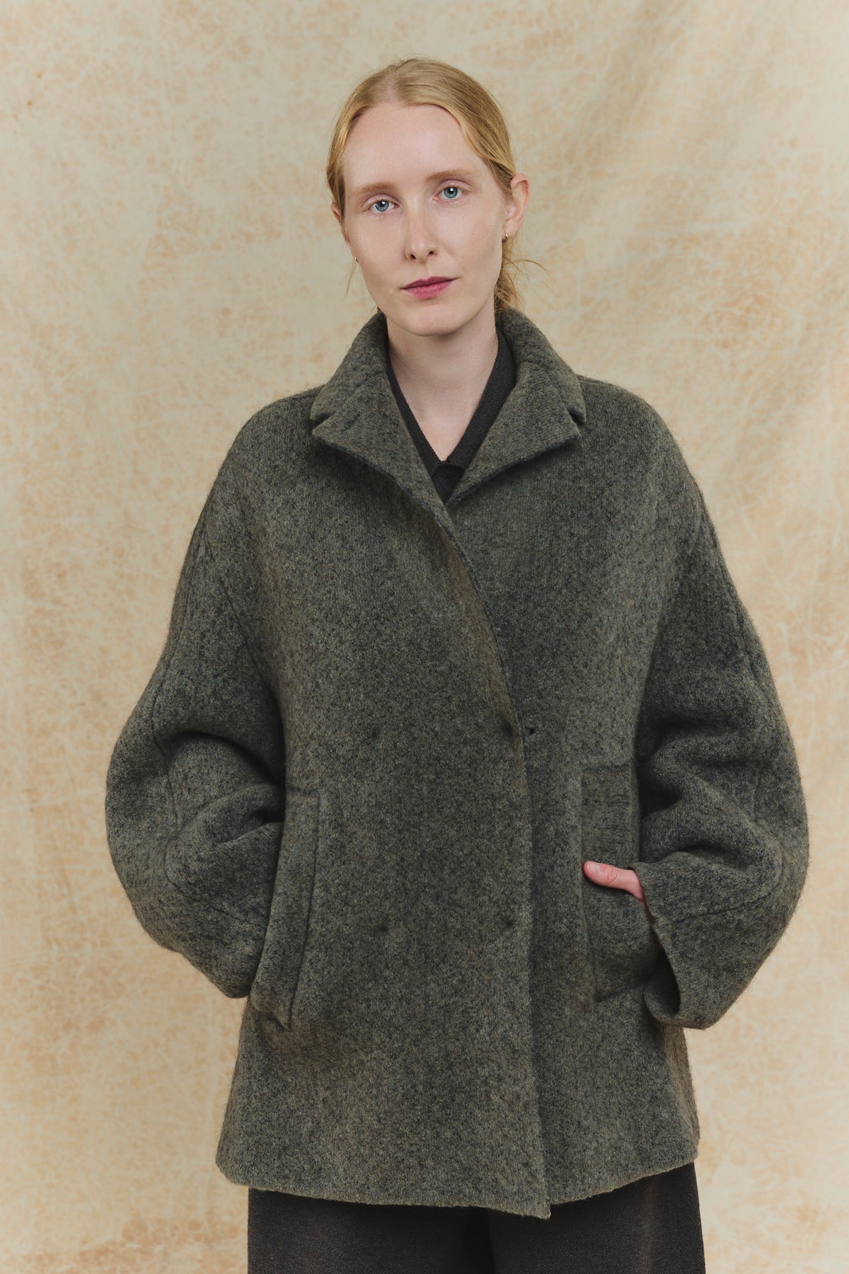 Bob's Coat - Double Breasted Jacket - 5182 - Lichen