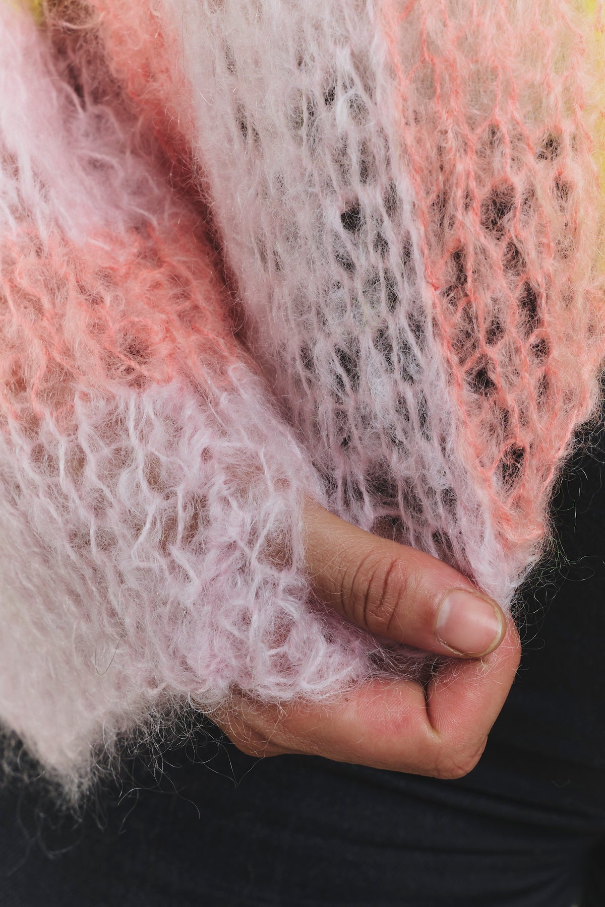 Bomm Handknit Sweater - Rose/Yellow