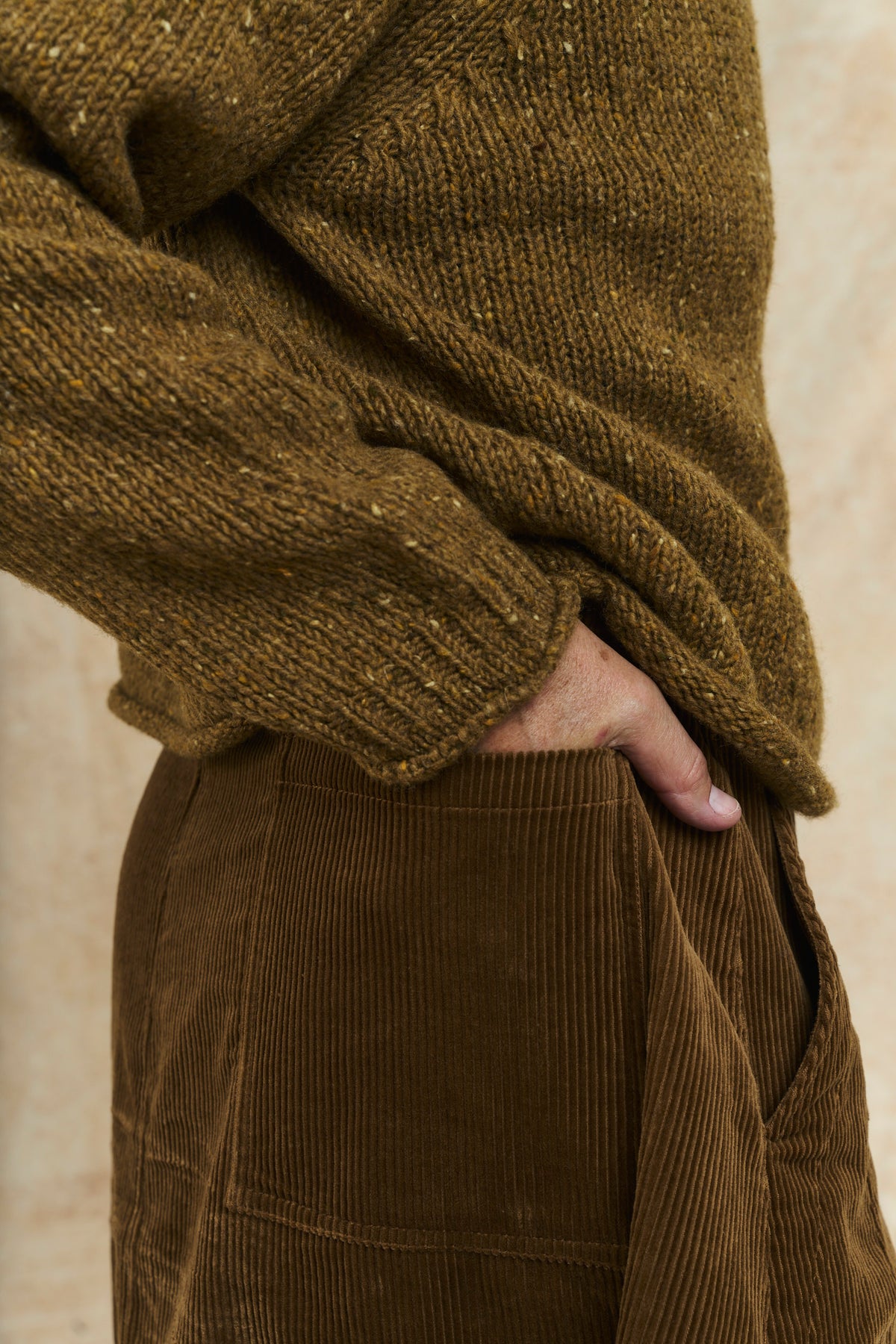 Organic Cord A Line Skirt - Golden Amber