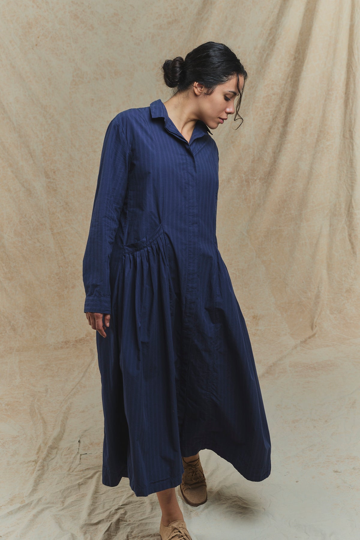 Sally Dress - Navy Stripe