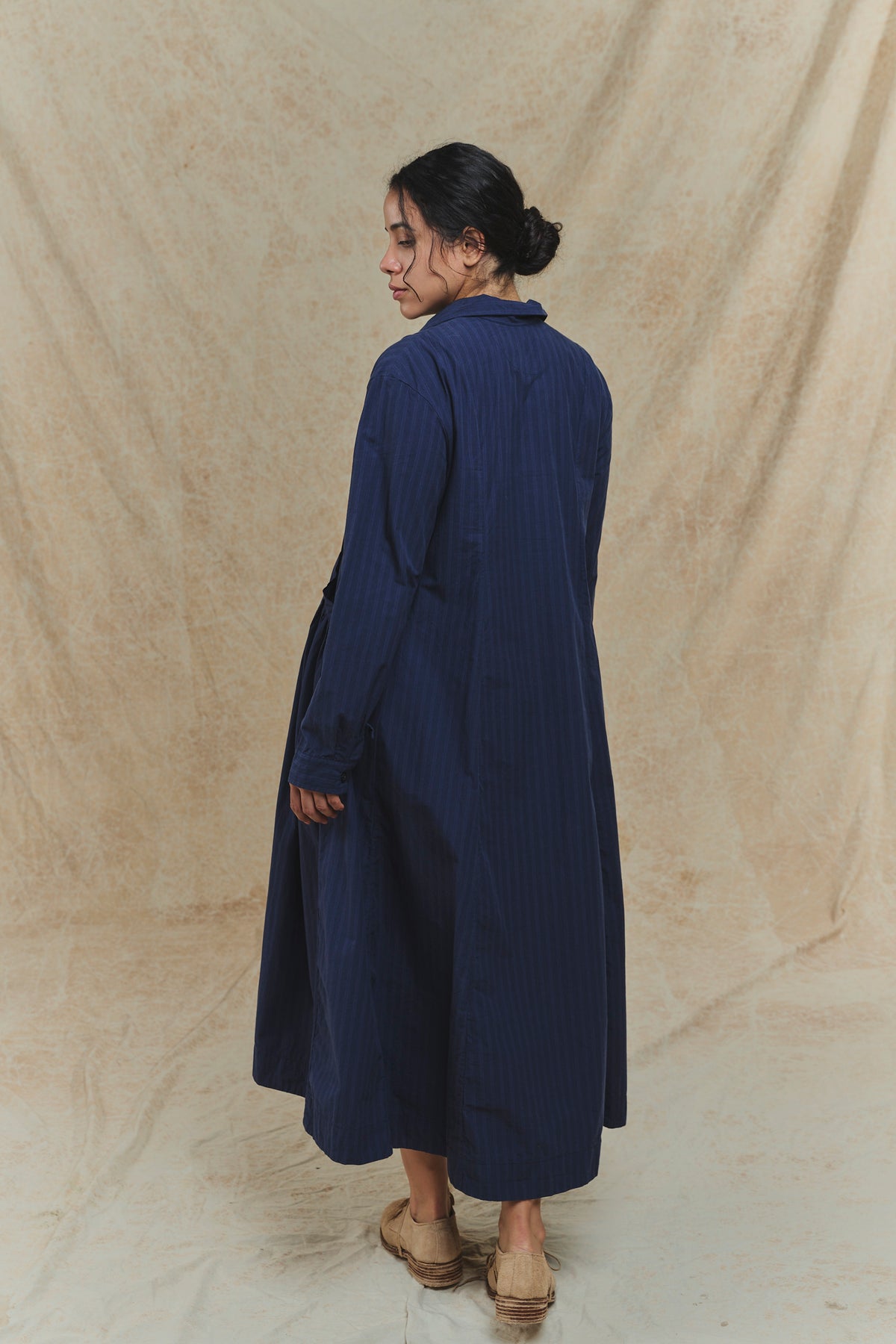 Sally Dress - Navy Stripe