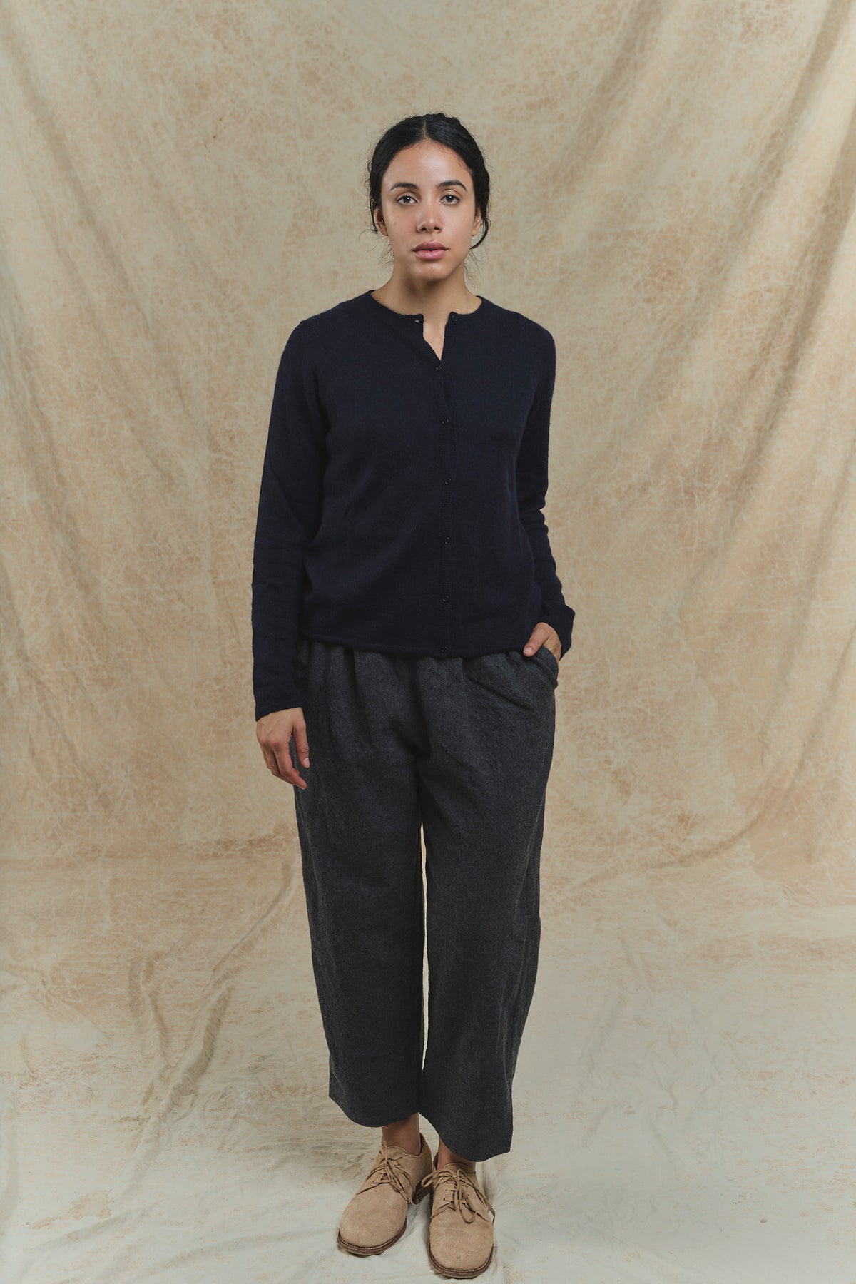 Tapered Pull-On Trousers - P1922/TS989 - Cement
