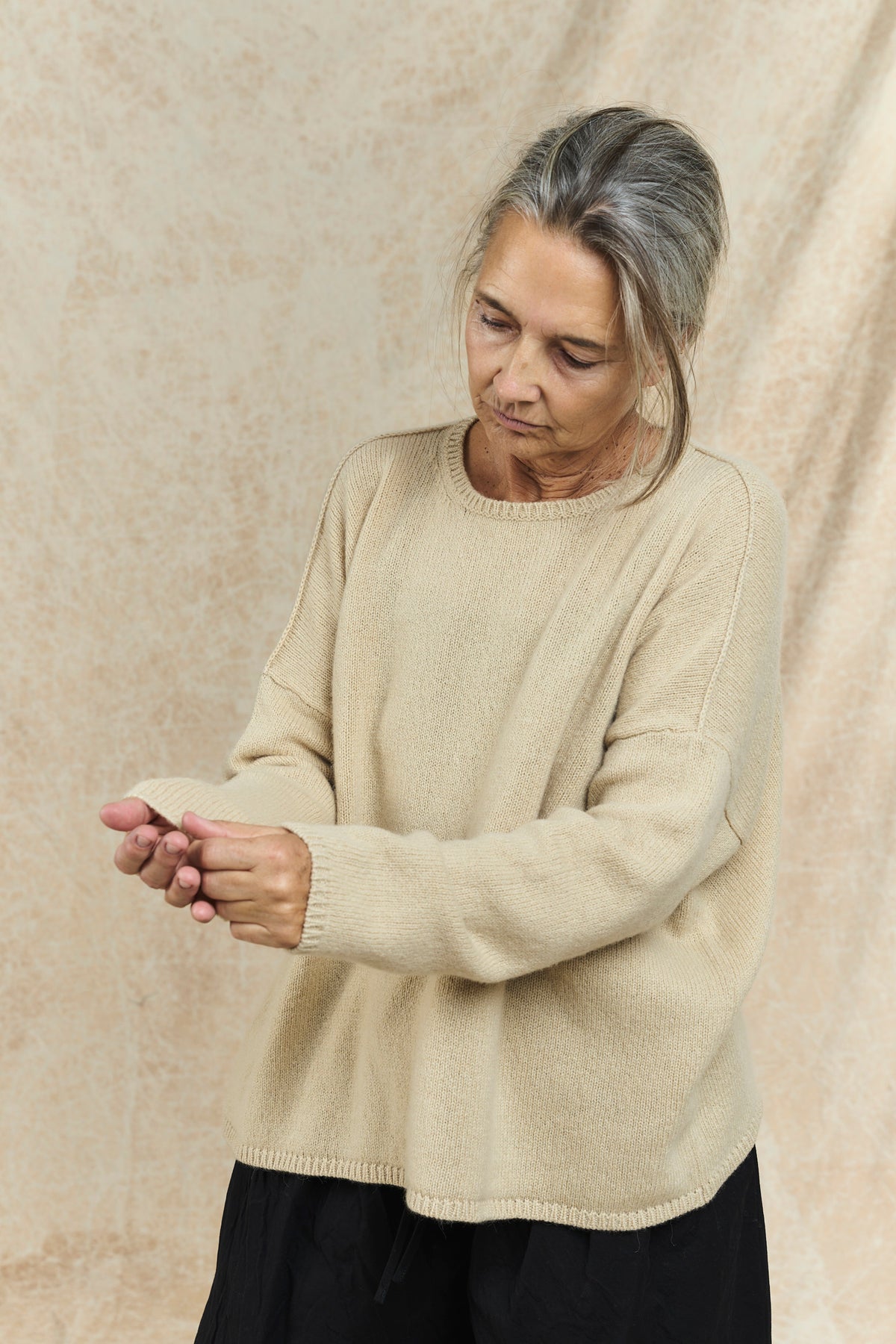 Cashmere Alpaca Sweater - P1890/TS998 - Natural