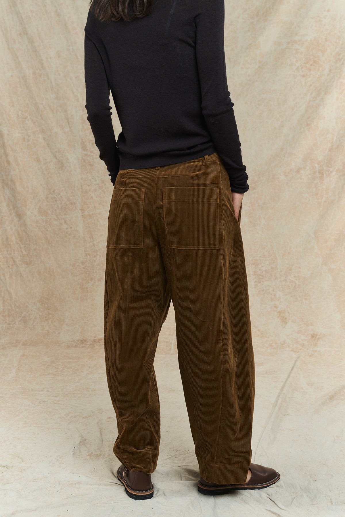Twisted Seam Cord Trousers - Golden Amber