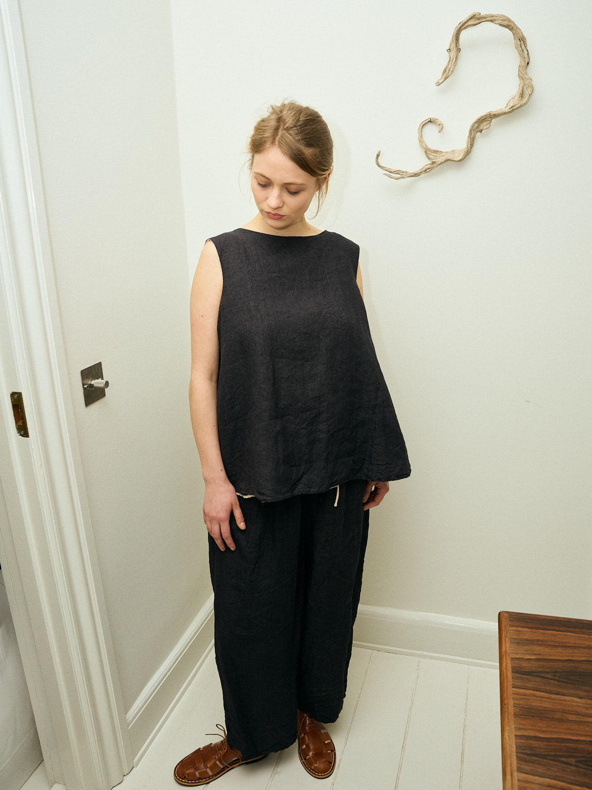 Wide Trousers - Medium Weight Linen