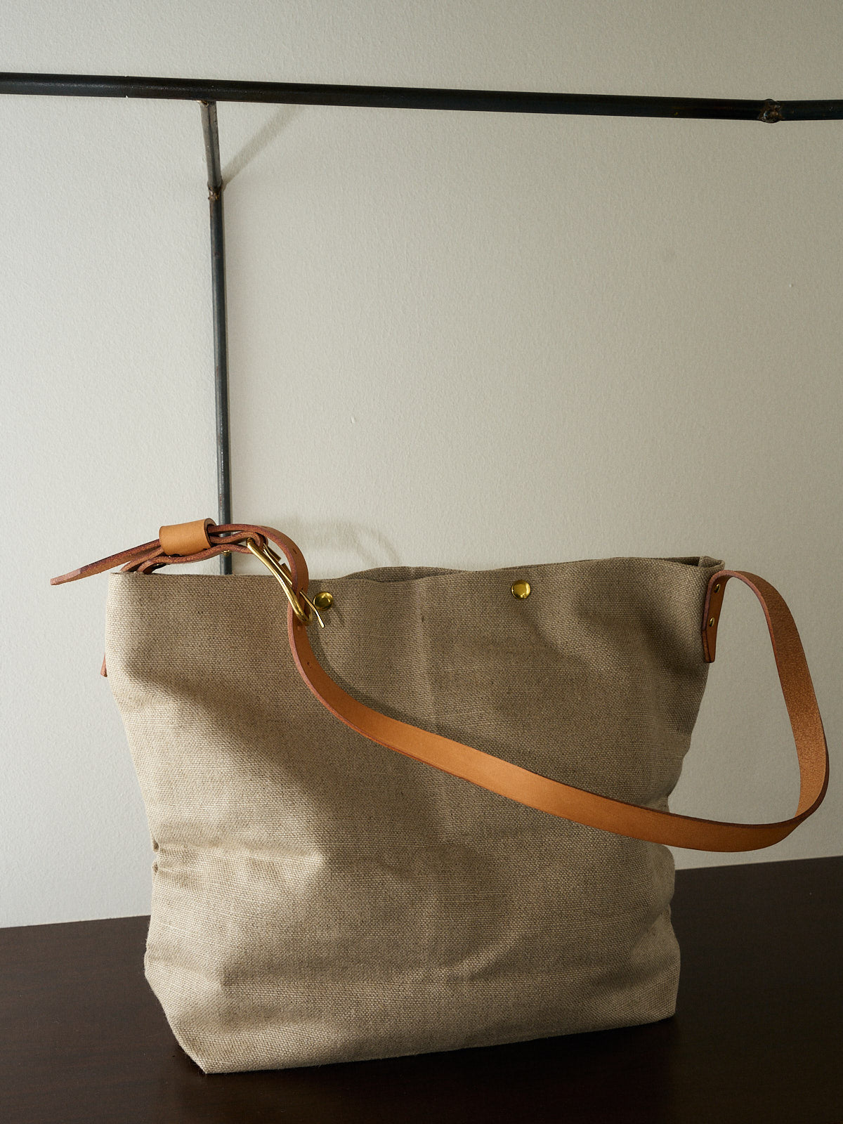 Sack 09 / L - Linen and Leather