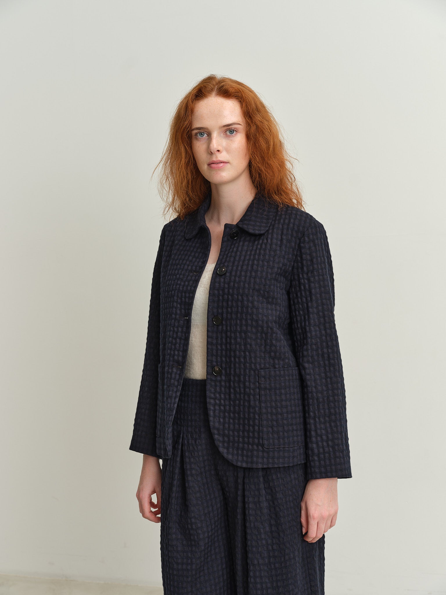 Cotton Wool Herringbone Jacket
