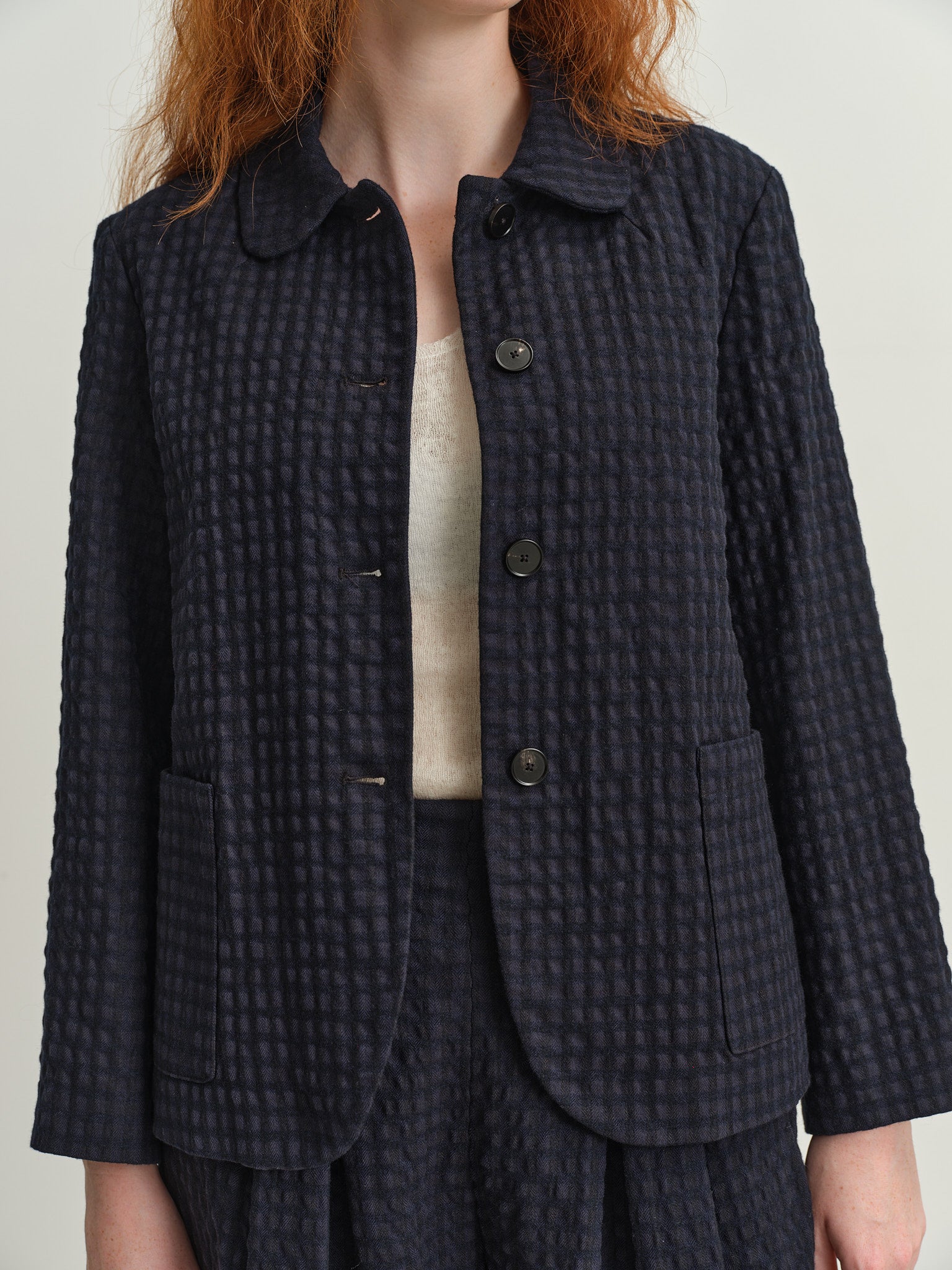 Cotton Wool Herringbone Jacket