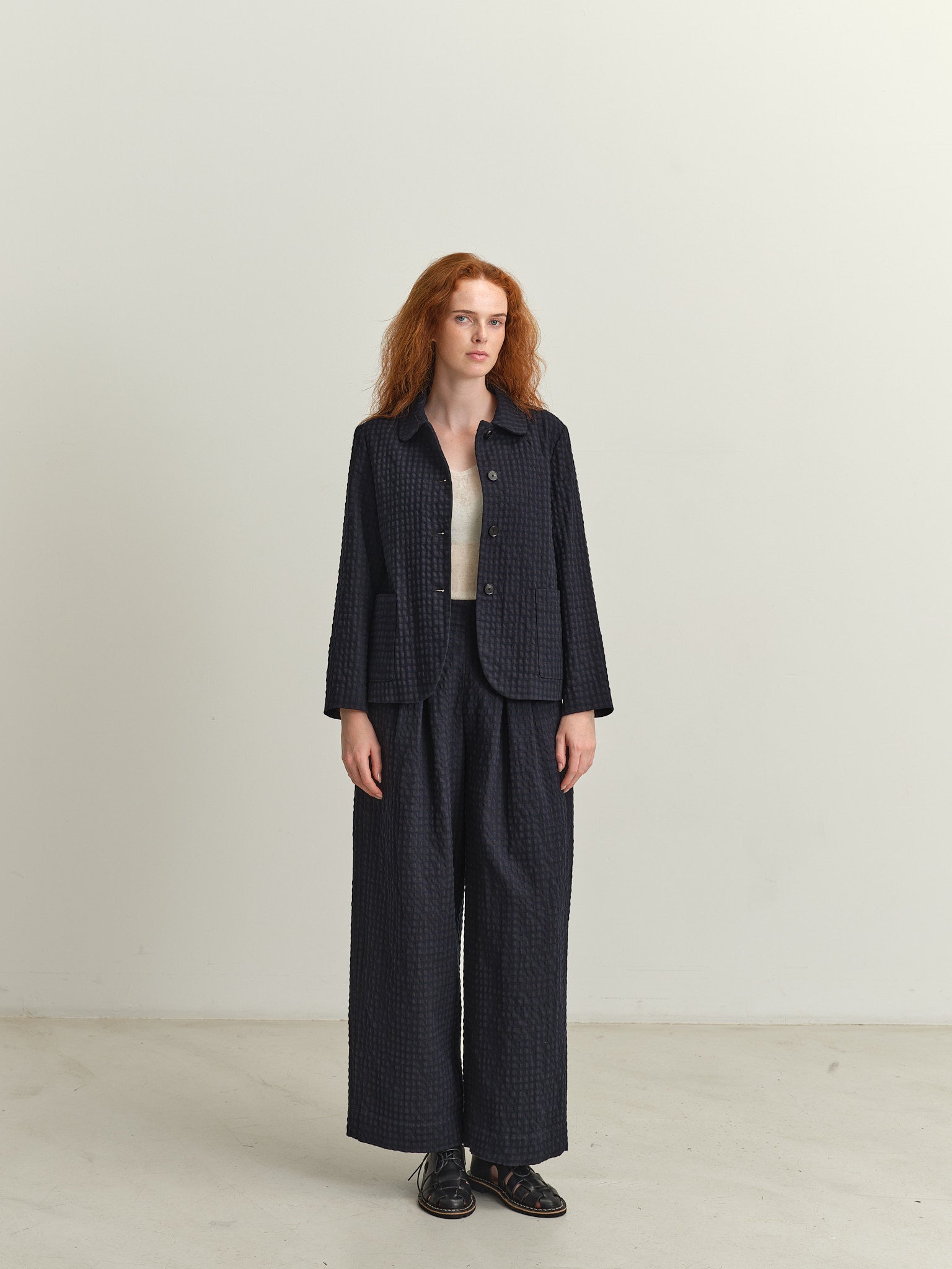 Cotton Wool Herringbone Jacket