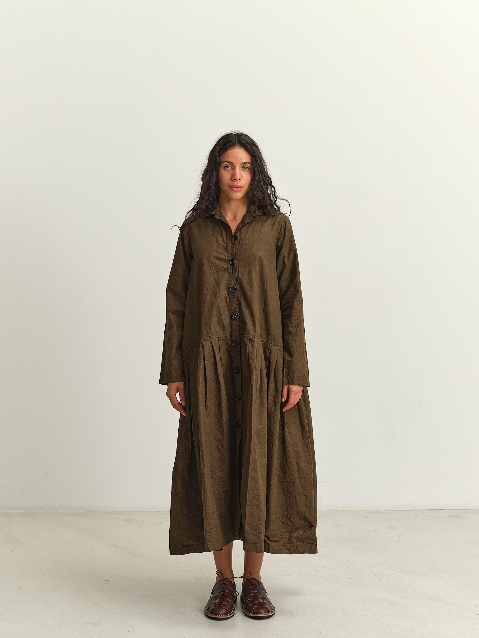 RICORRROBE - BD DRESS - OLIVE BROWN