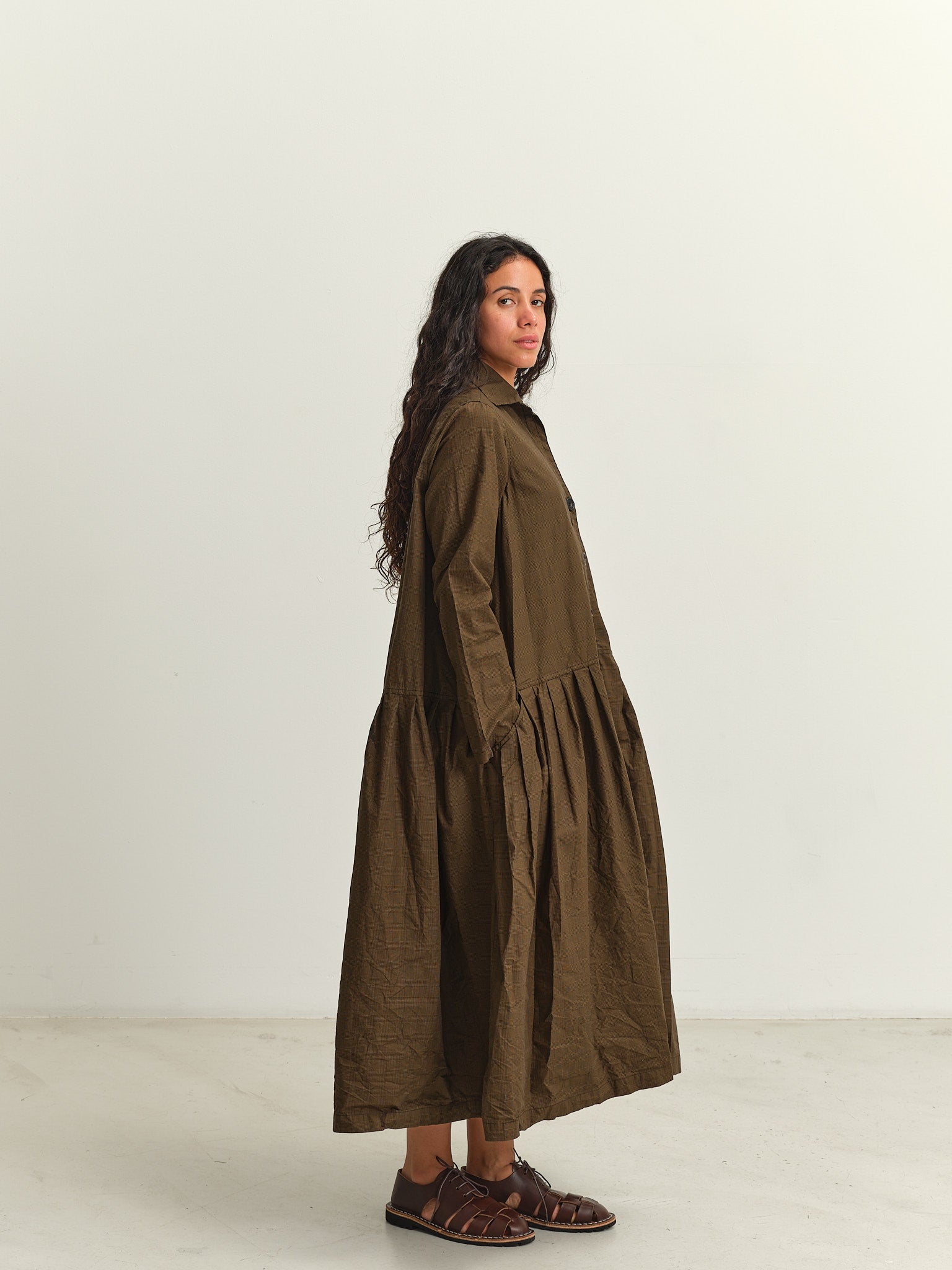RICORRROBE - BD DRESS - OLIVE BROWN