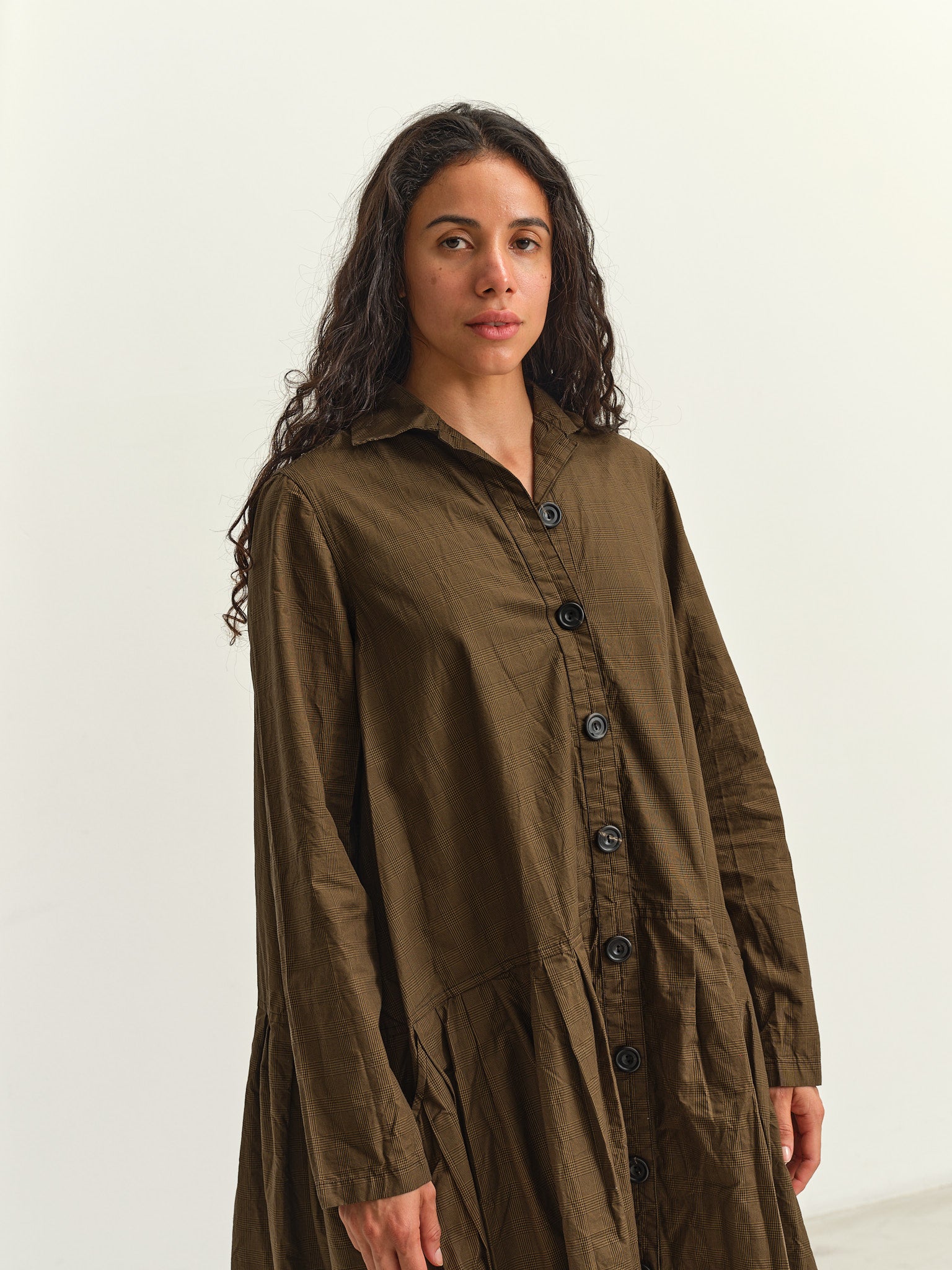 RICORRROBE - BD DRESS - OLIVE BROWN