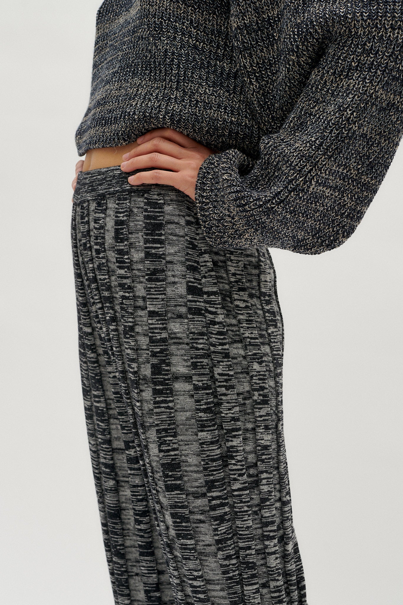 DUNE_ - RIBBED KNIT TROUSERS