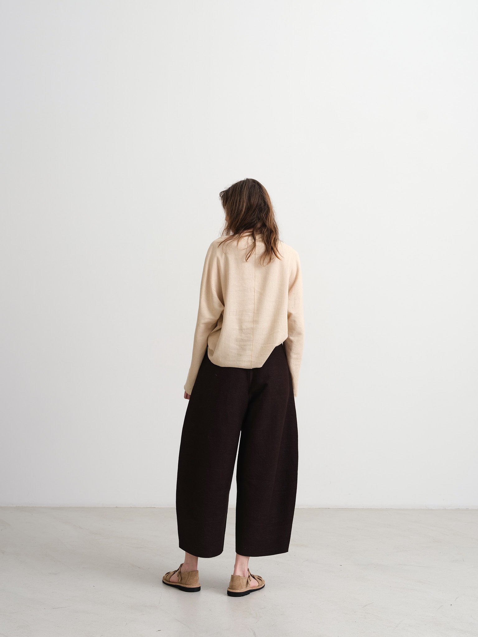 BOBOUTIC - 4835 IL FOGLIO LISCIO TROUSERS - COFFEE
