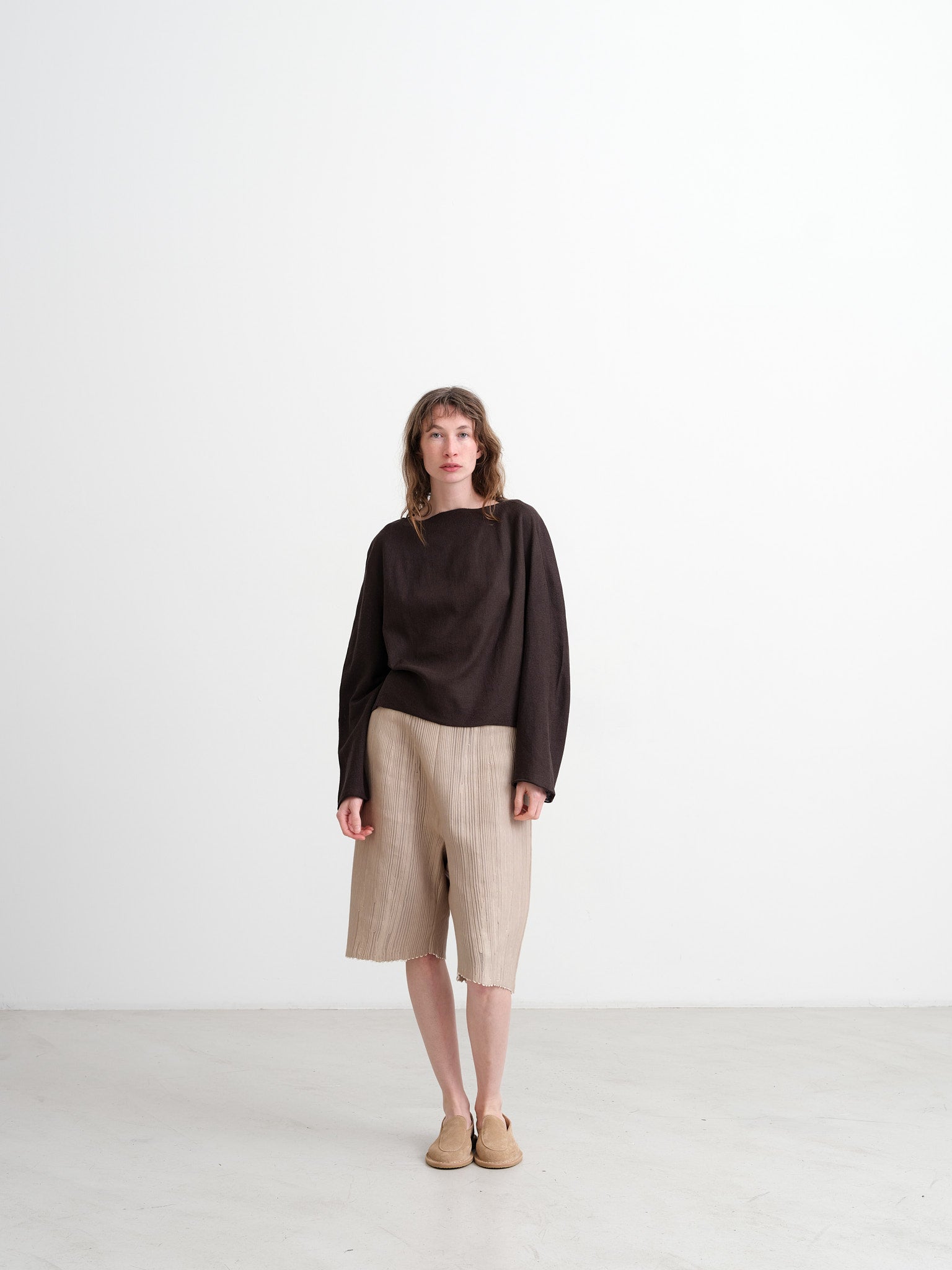 BOBOUTIC - 4810 DOPPIO SEGNO BLOUSE - COFFEE