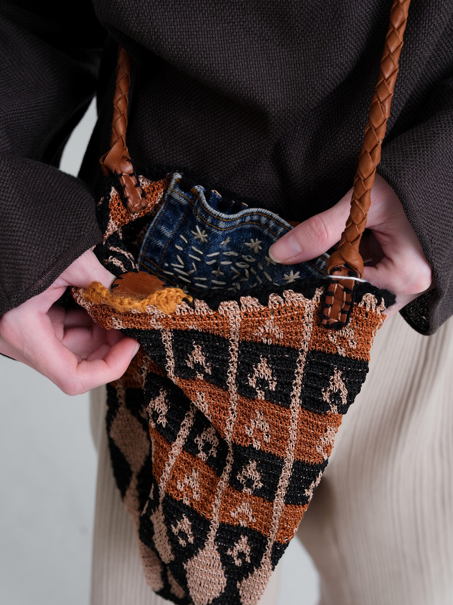 EN SHALLA - BAG - BROWN/BRONZE