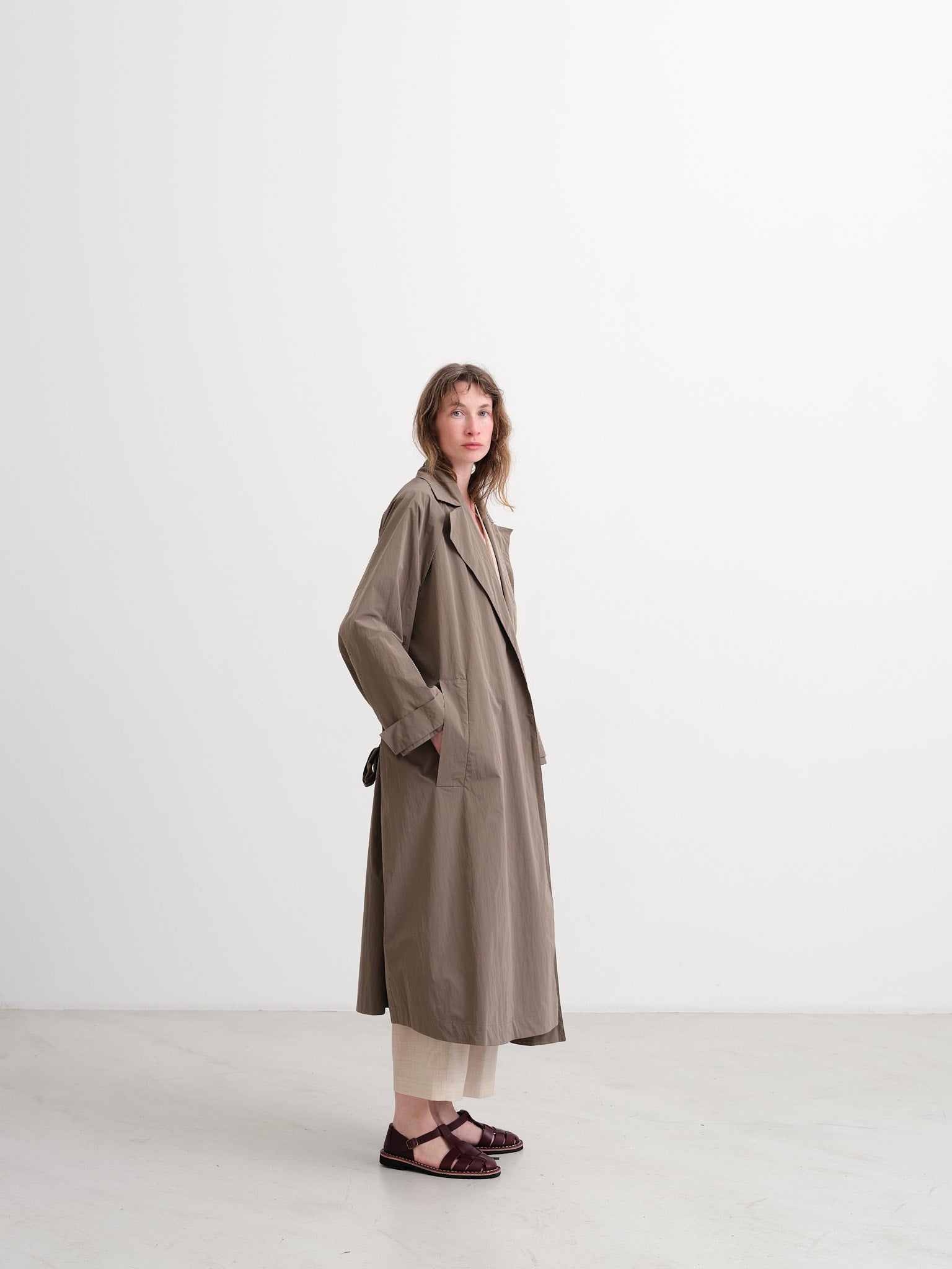 WRIGHT + DOYLE - BELTED MAC - ABELONE