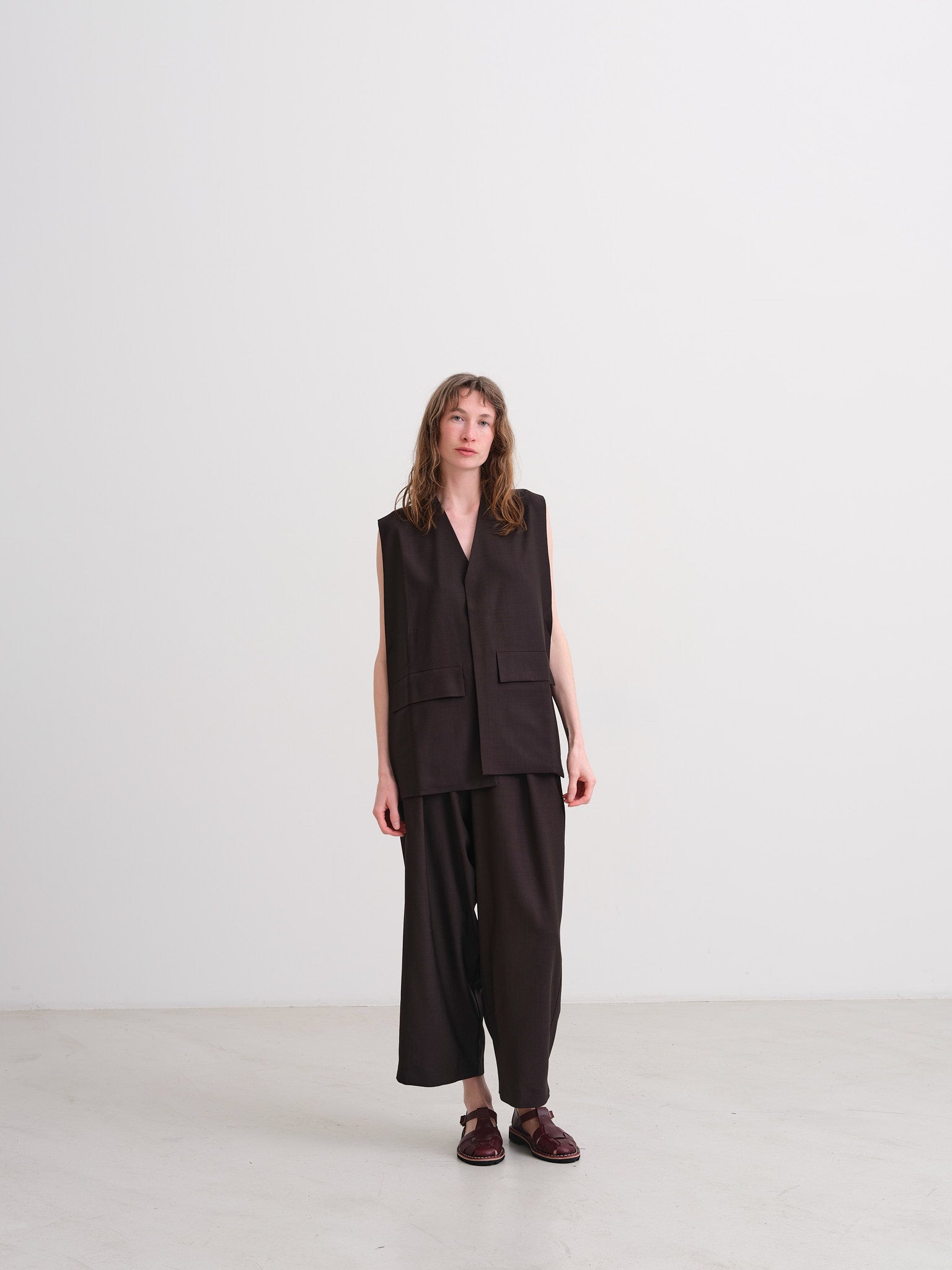 WRIGHT + DOYLE - Single Pleat Trousers - cacao