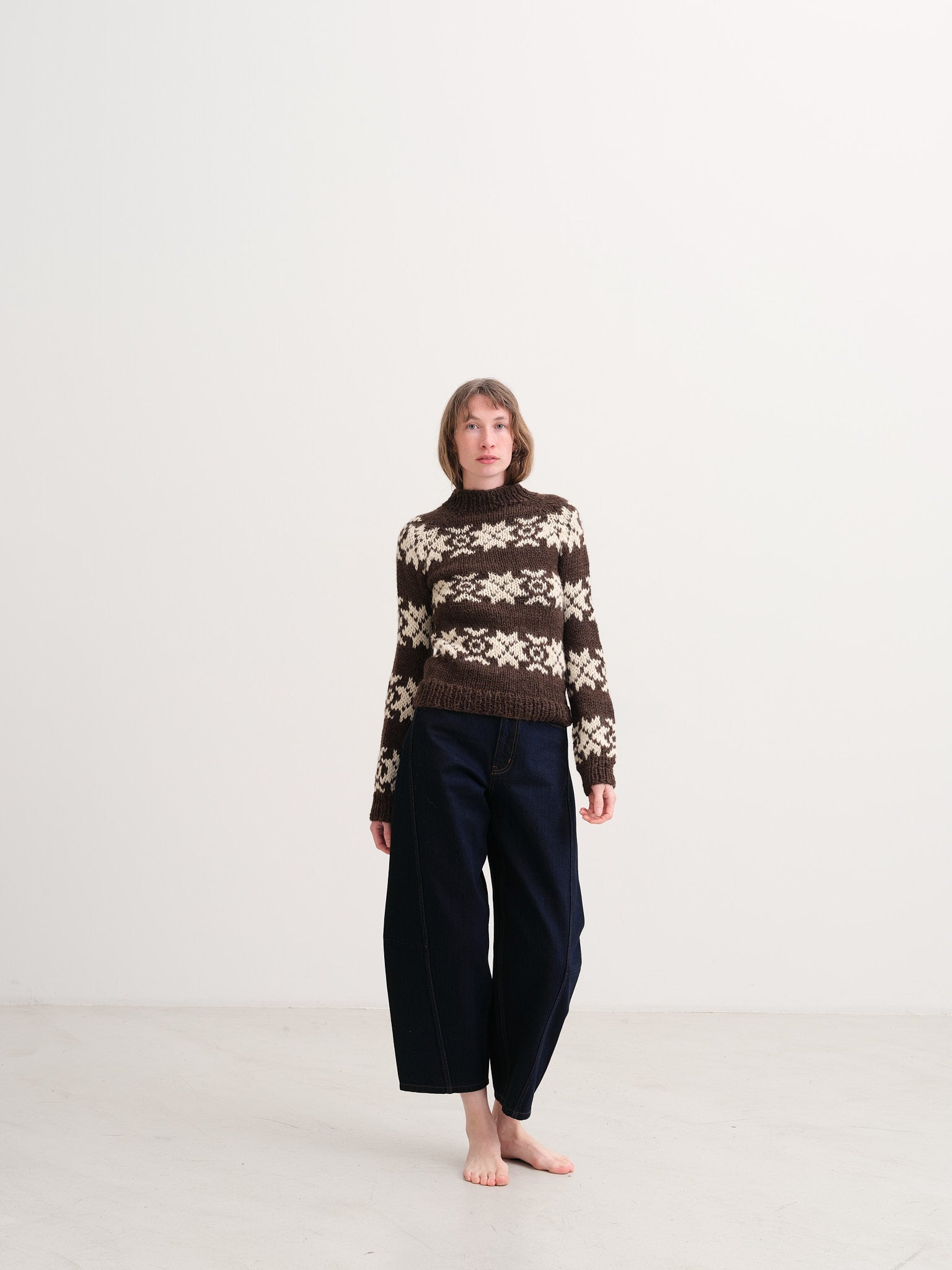 Gudrun & Gudrun - Annika sweater with turtleneck - Brown