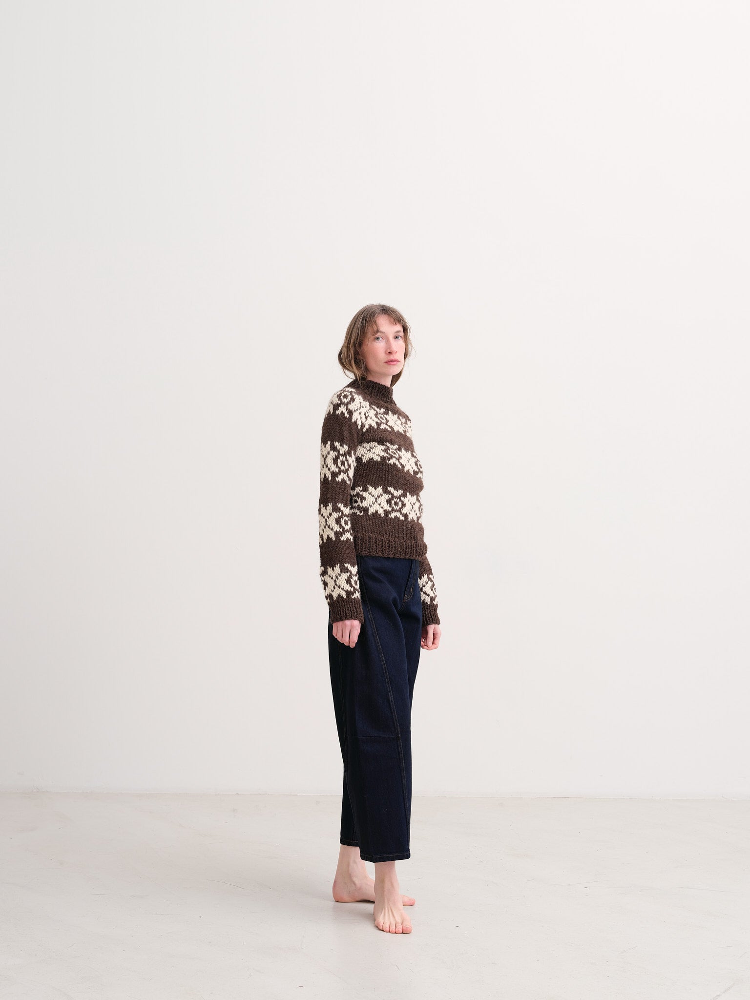 Gudrun & Gudrun - Annika sweater with turtleneck - Brown
