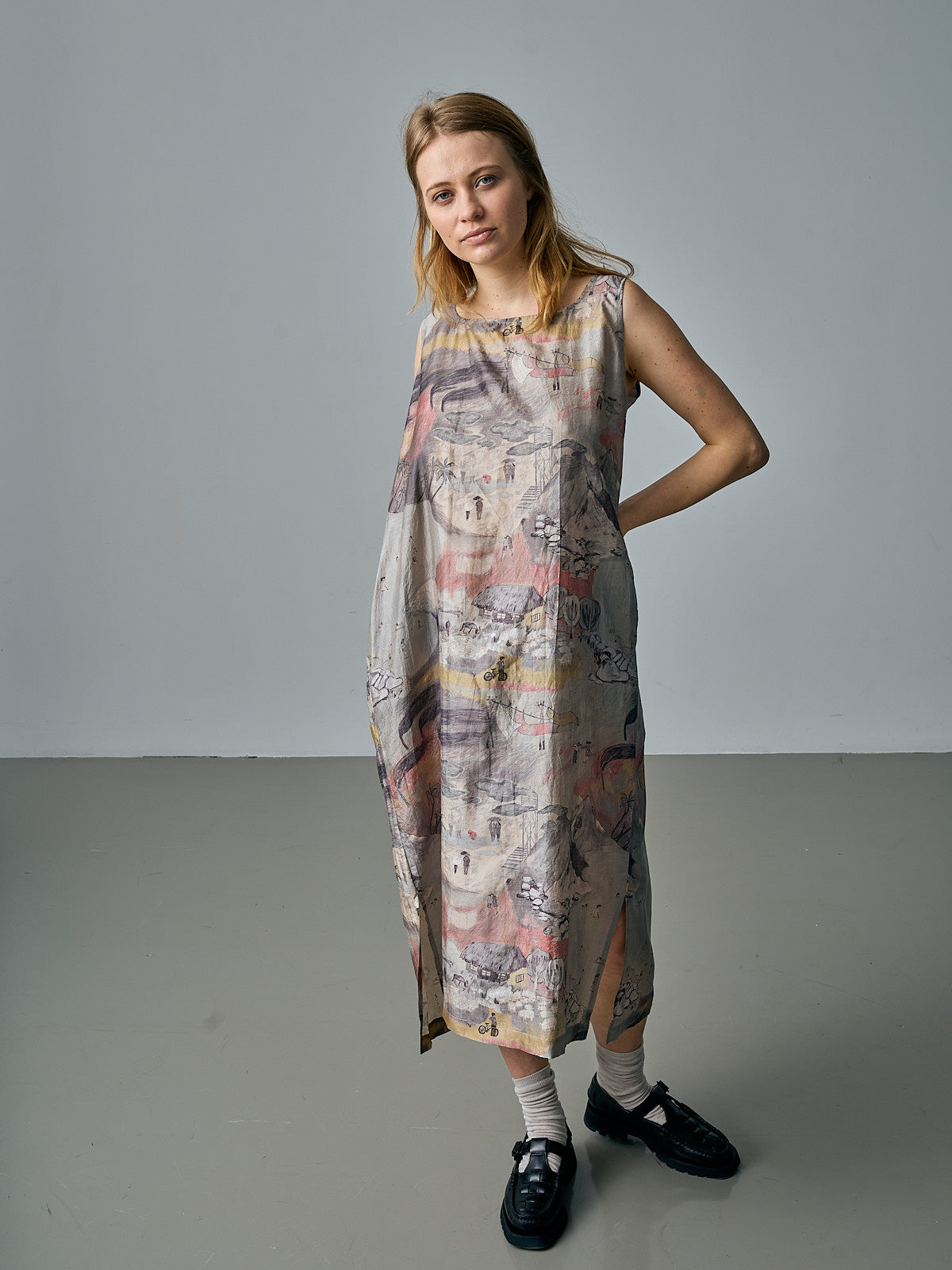 Mary Dress - Cabriolet Day Print