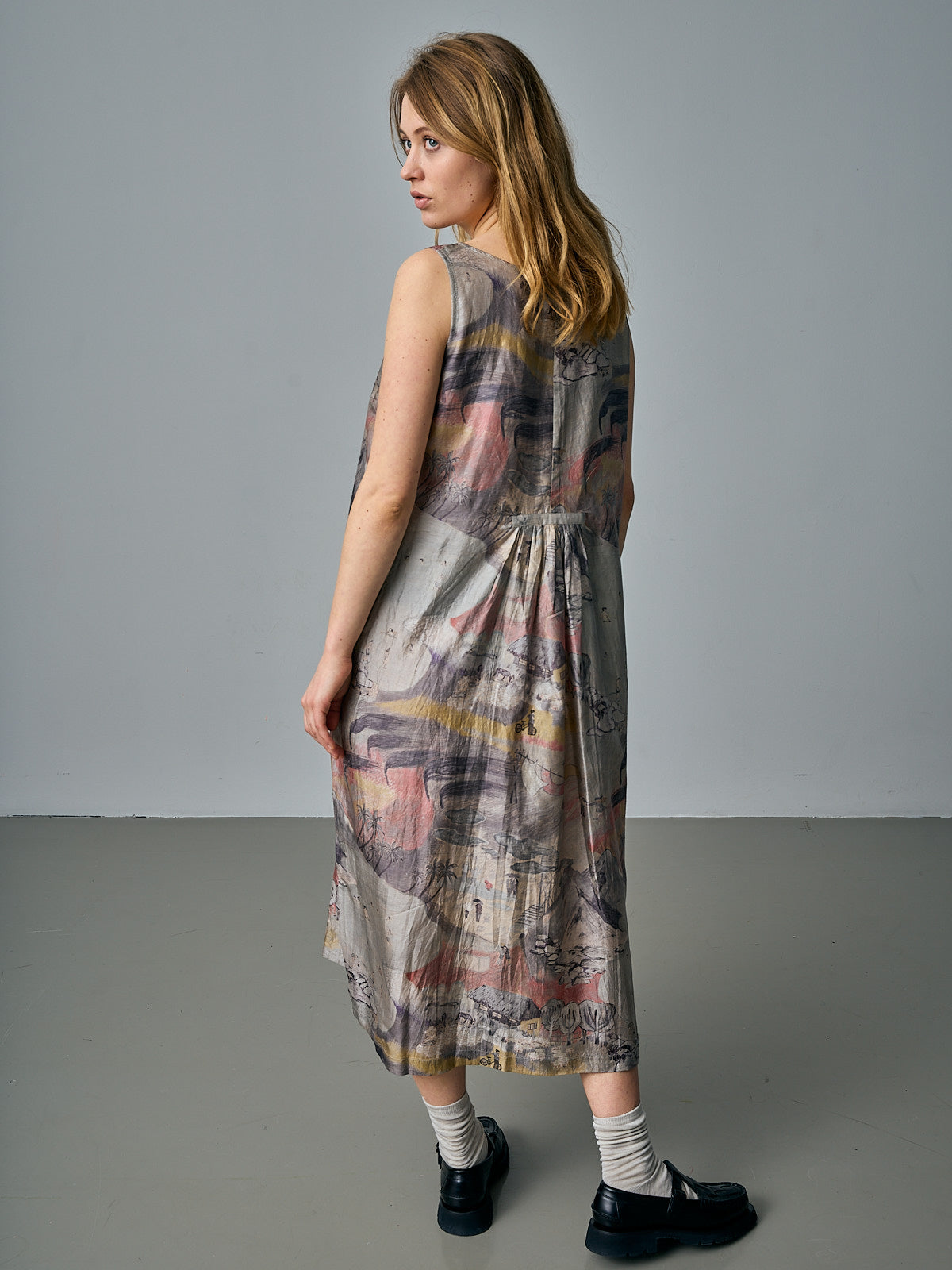 Mary Dress - Cabriolet Day Print