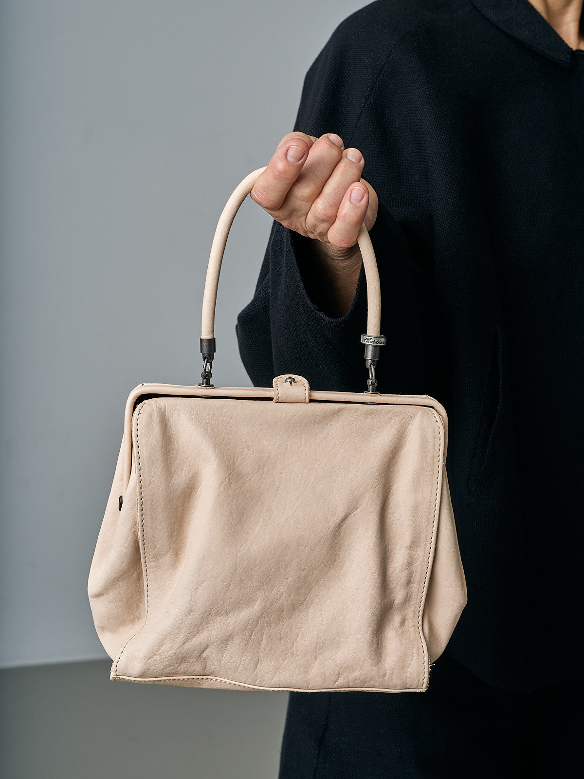 Gamaguchi - Two Ways Square Bag - Natural (hint of rose)