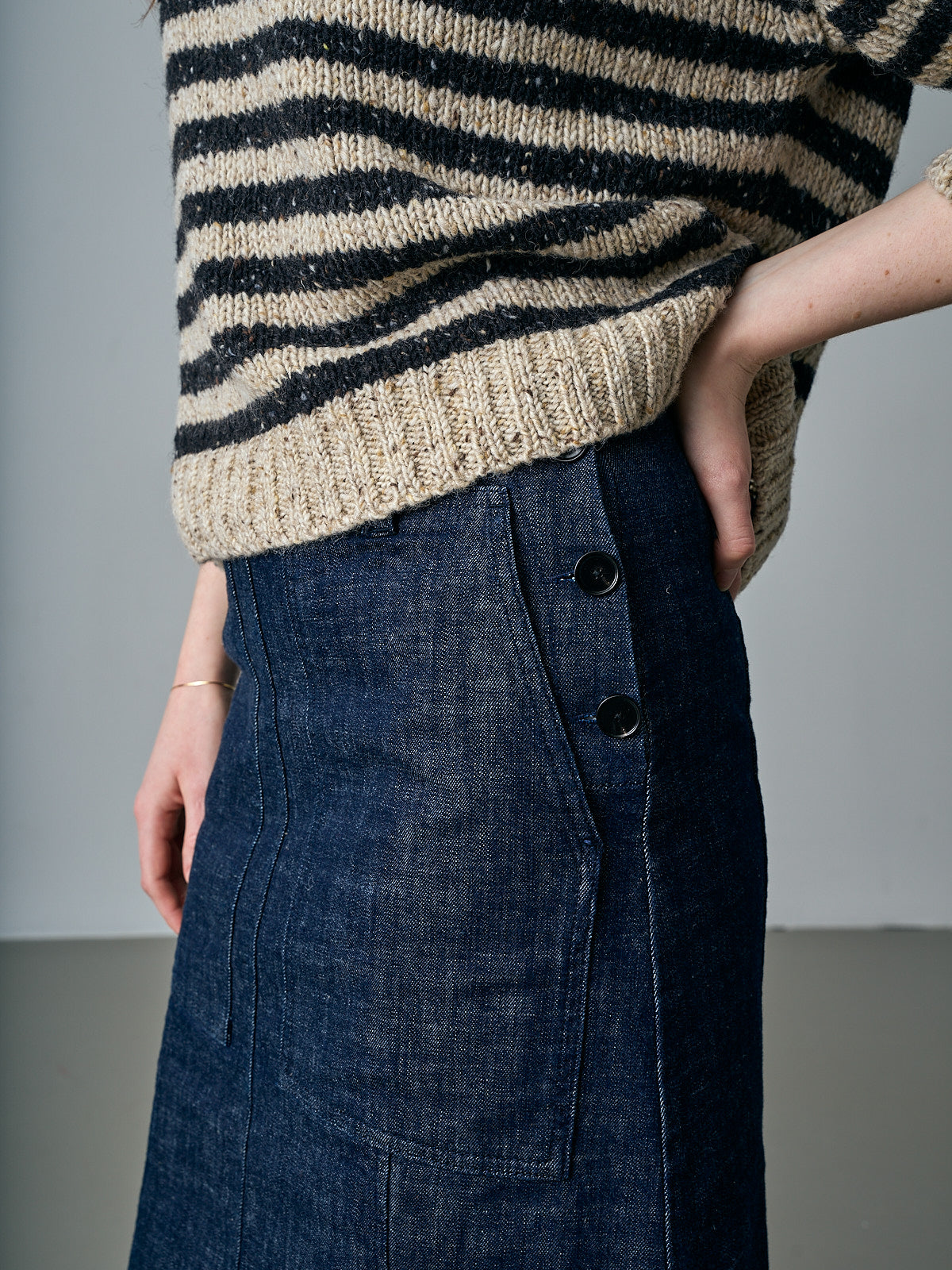 Patch Pocket Organic Denim Skirt
