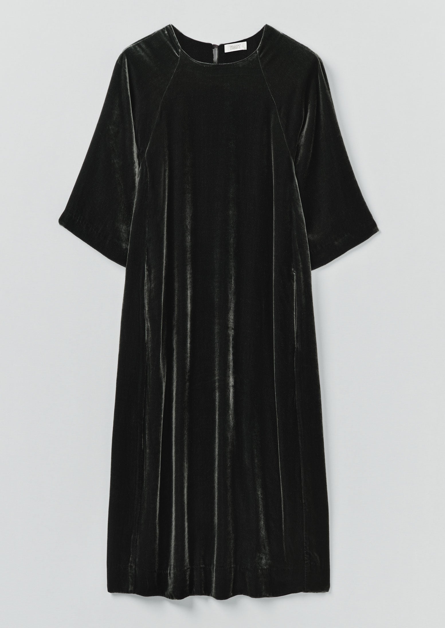 Cocoon Silk Velvet Dress - Jackdaw