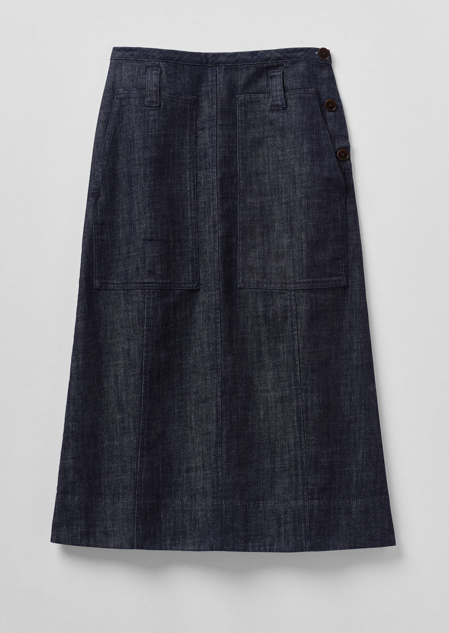 Patch Pocket Organic Denim Skirt