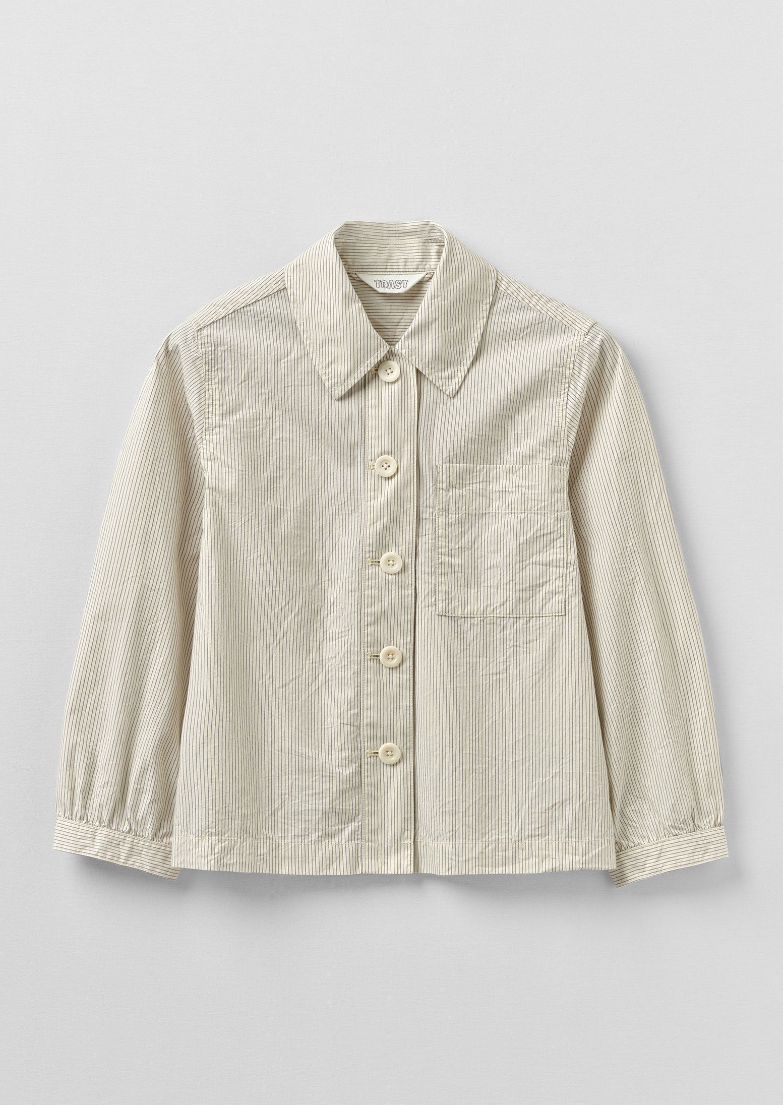 Baya Patch Pocket Stripe Organic Cotton Shirt - Sunwashed Blue