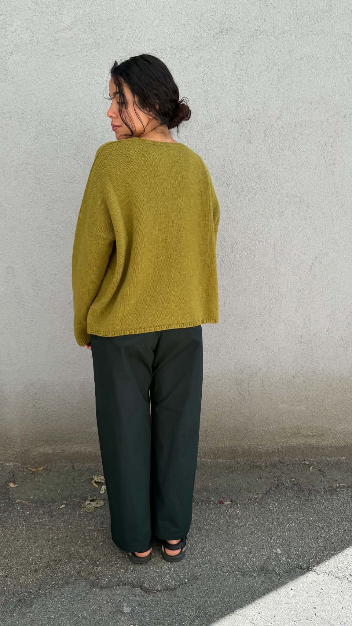 Cashmere Alpaca Sweater - P1890/TS998 - Olive