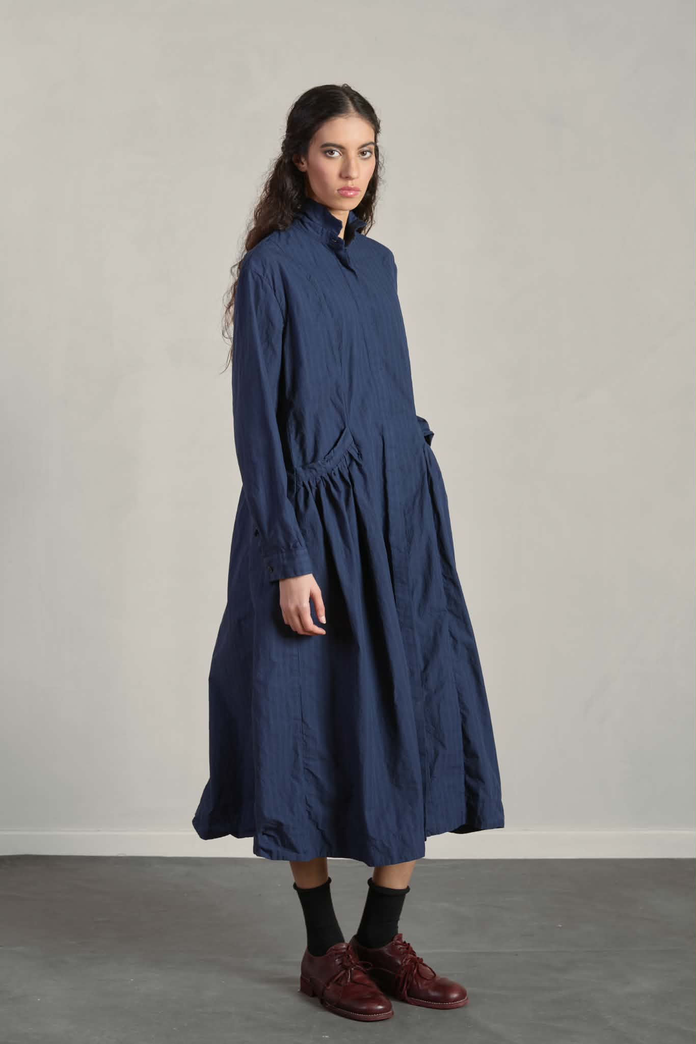 Sally Dress - Navy Stripe