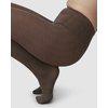 Ylva Wool Fishbone Tights - Brown