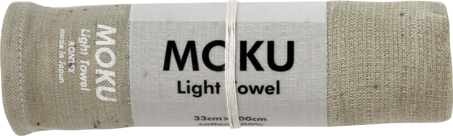 The Moku multi-purpose towel by Kontex is exceptionally light weight and has a super absorbent textured weave. Use it as your travel companion, bring to the gym, yoga or sauna. Or use it as a tea-towel.